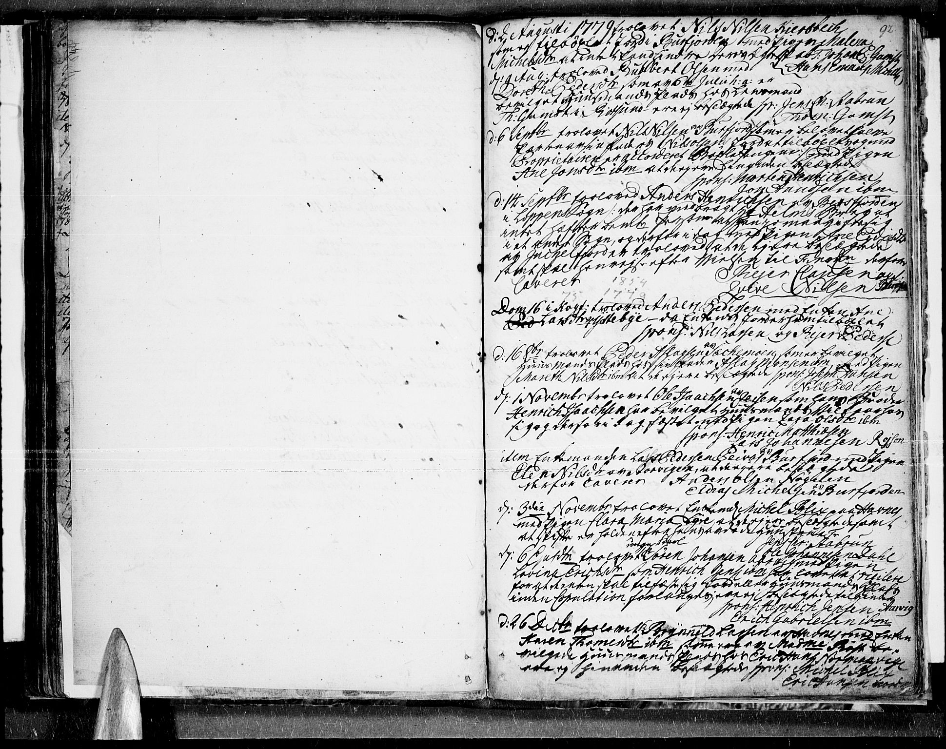 Skjervøy sokneprestkontor, SATØ/S-1300/H/Ha/Haa/L0001kirke: Parish register (official) no. 1, 1748-1780, p. 92