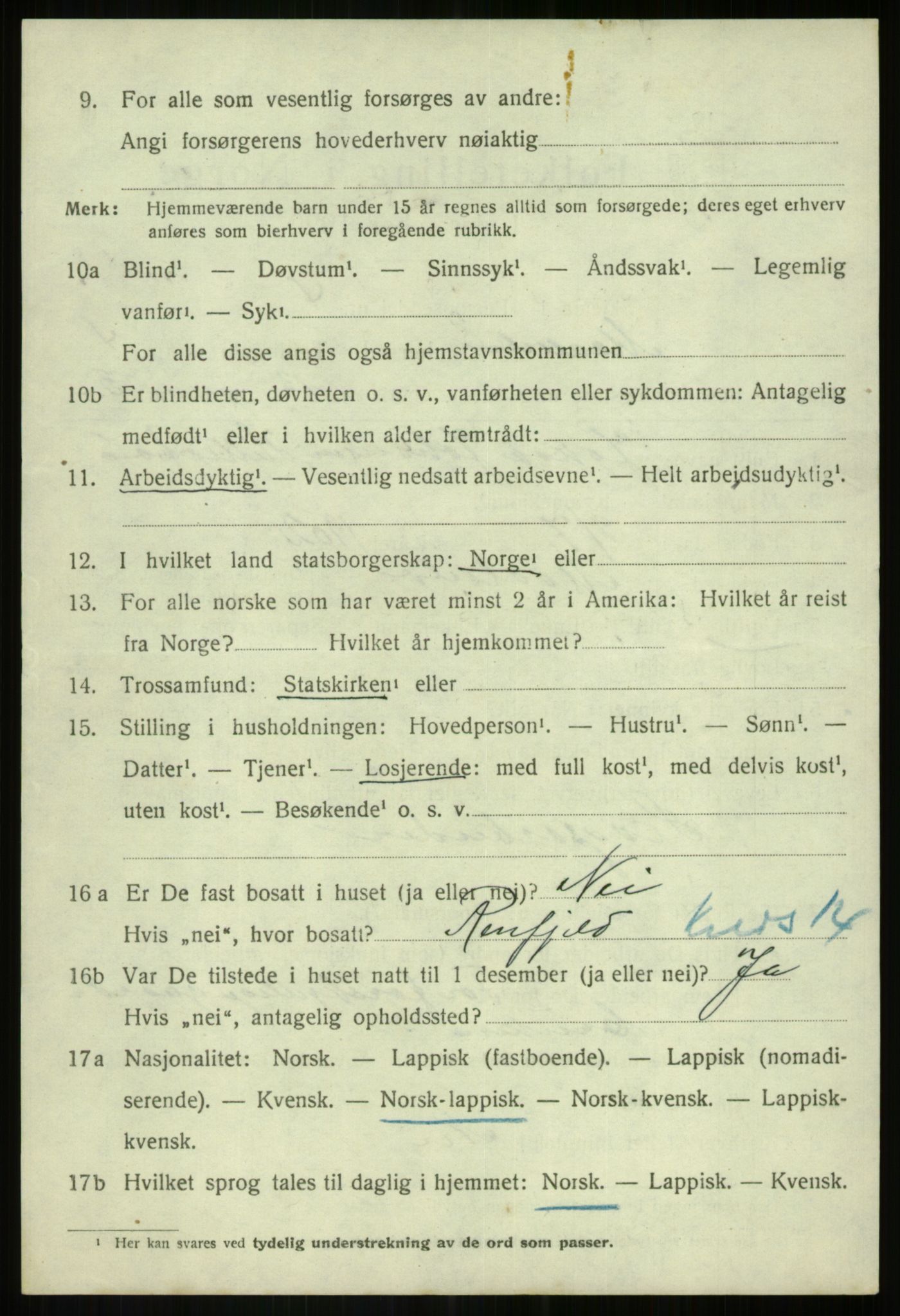 SATØ, 1920 census for Målselv, 1920, p. 3148