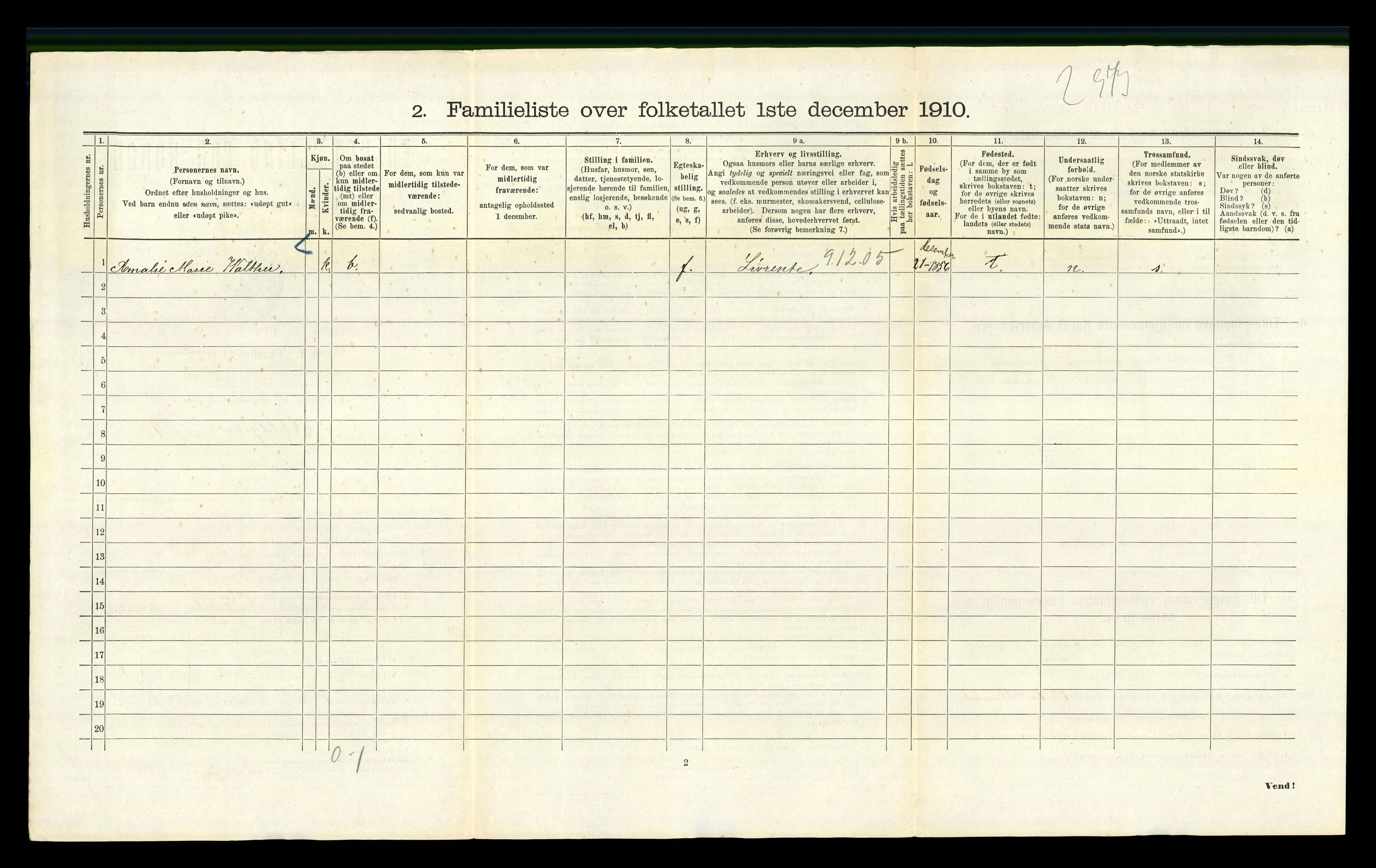 RA, 1910 census for Kristiania, 1910, p. 2102