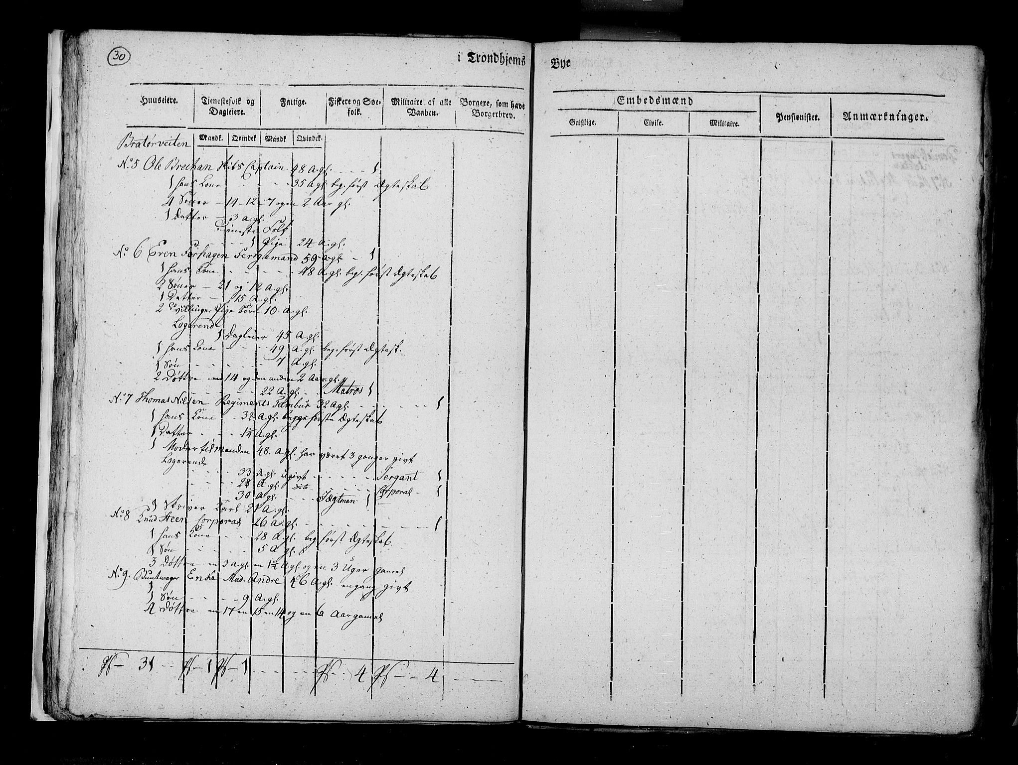 RA, Census 1815, vol. 5: Trondheim, 1815, p. 31