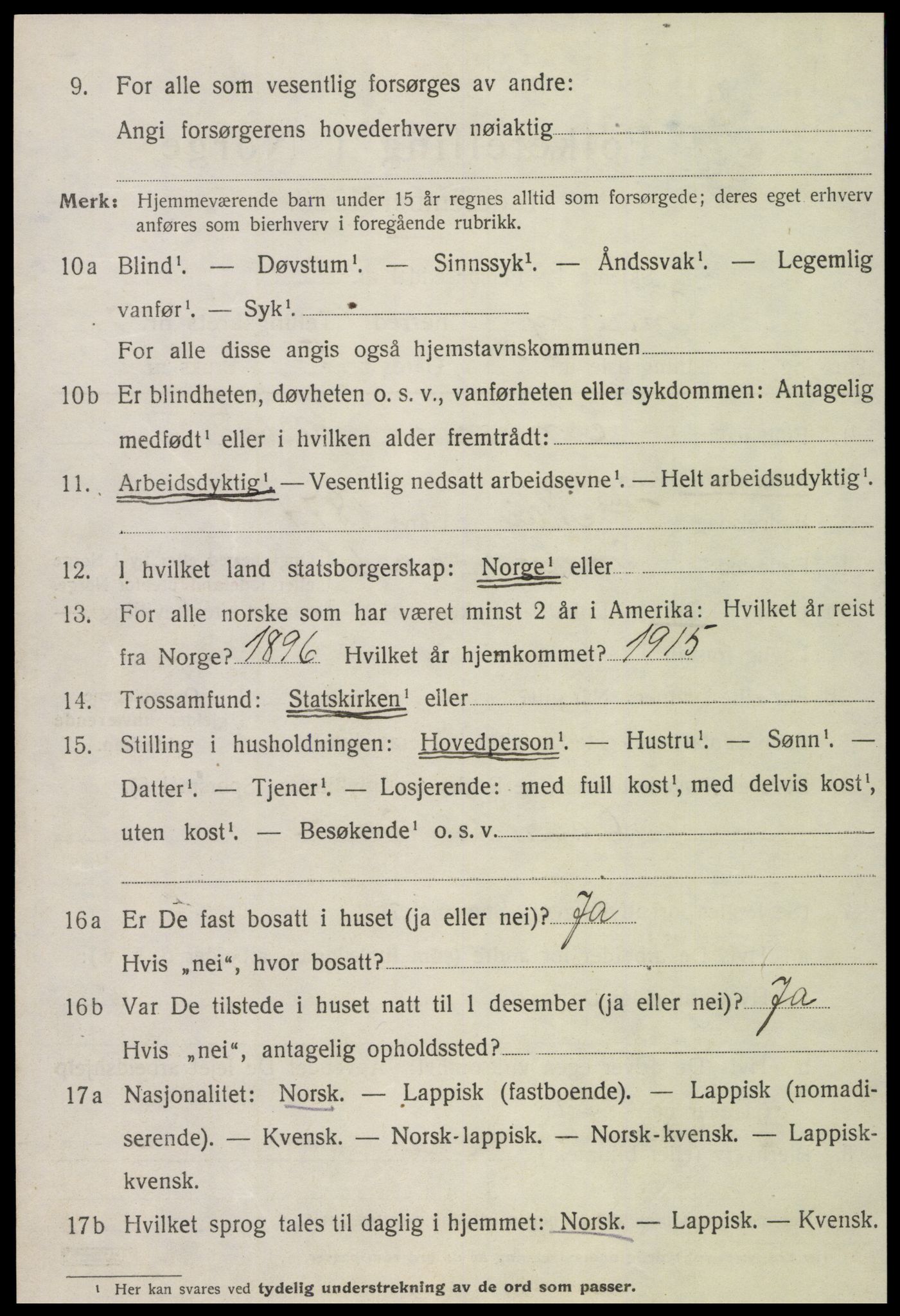 SAT, 1920 census for Inderøy, 1920, p. 4190