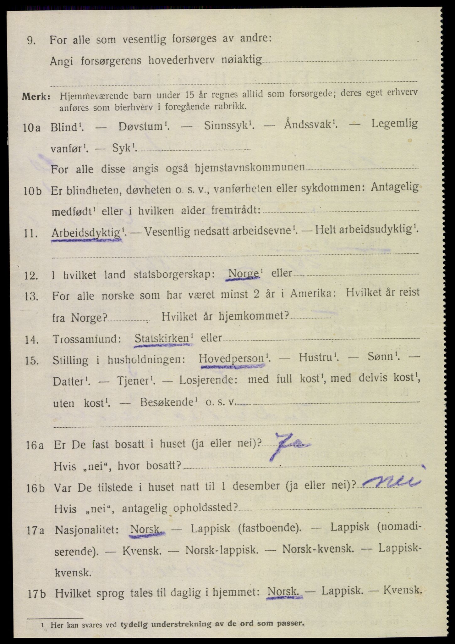 SAT, 1920 census for Sørfold, 1920, p. 5184