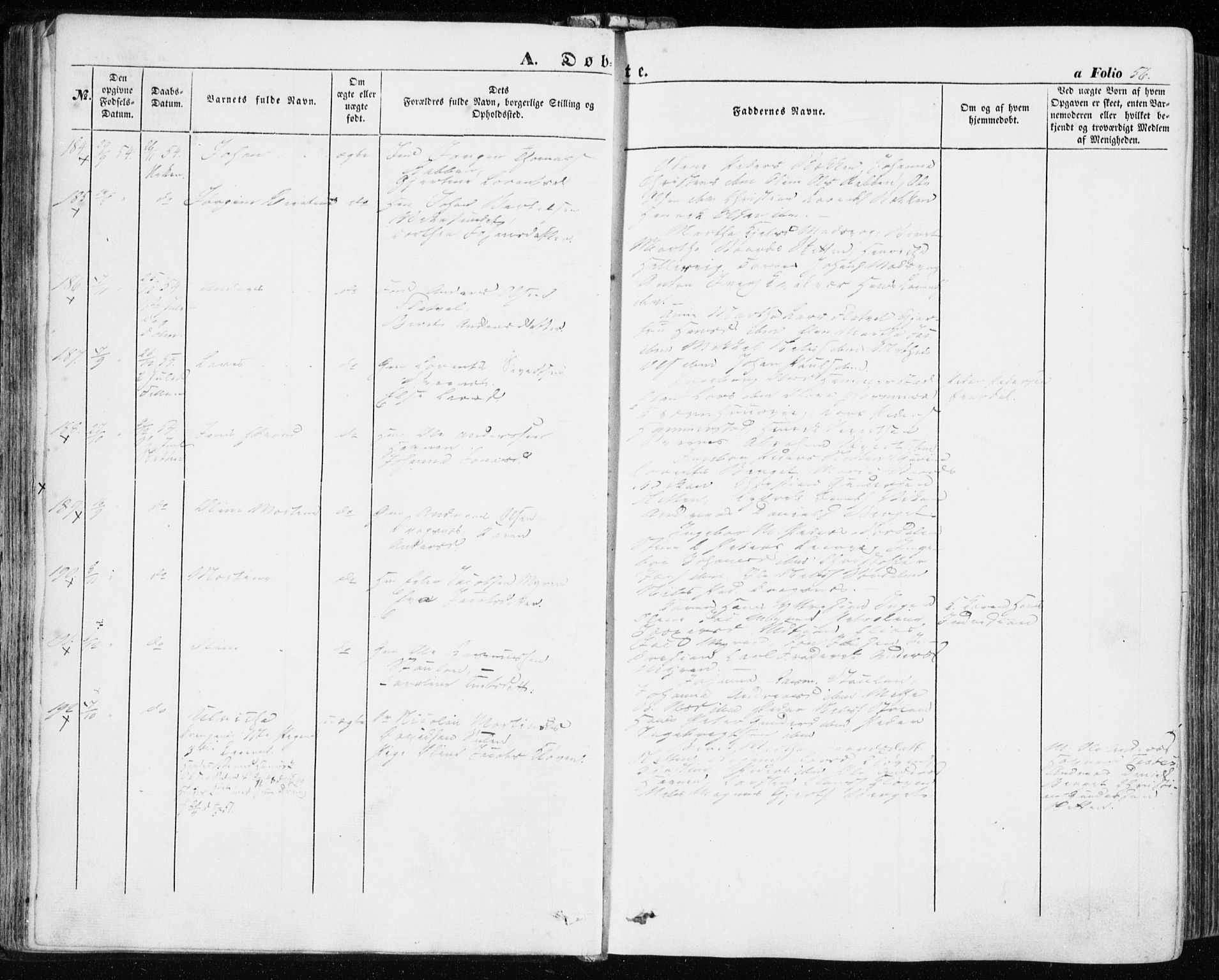 Ministerialprotokoller, klokkerbøker og fødselsregistre - Sør-Trøndelag, SAT/A-1456/634/L0530: Parish register (official) no. 634A06, 1852-1860, p. 56