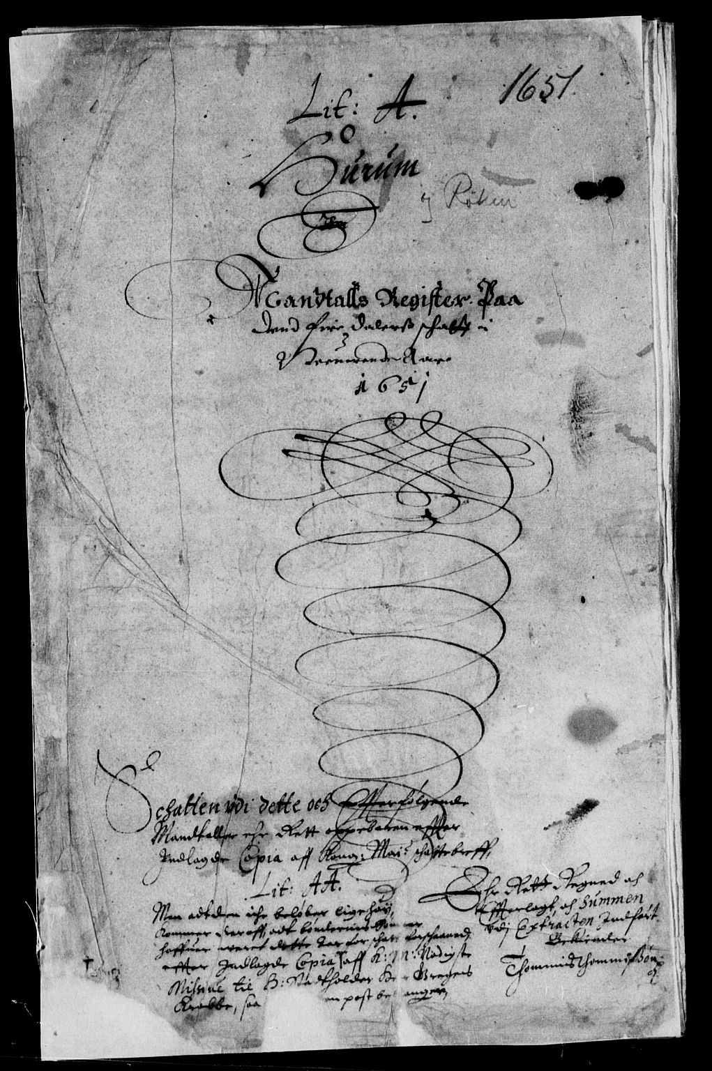 Rentekammeret inntil 1814, Reviderte regnskaper, Lensregnskaper, AV/RA-EA-5023/R/Rb/Rba/L0207: Akershus len, 1651-1652