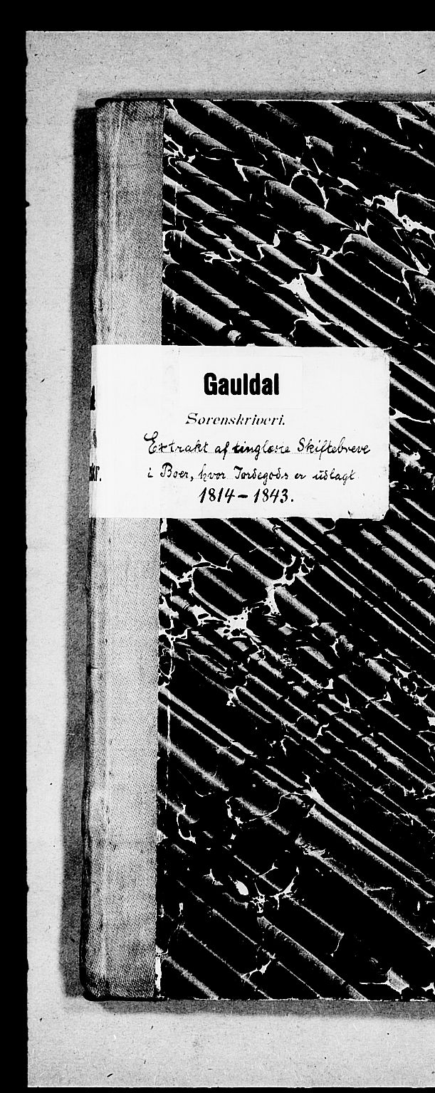 Gauldal sorenskriveri, AV/SAT-A-0014/1/3/3D/L0002: Ekstrakt av tinglyste skiftebrev i bo hvor jordegods er utlagt	, 1814-1843, p. 2