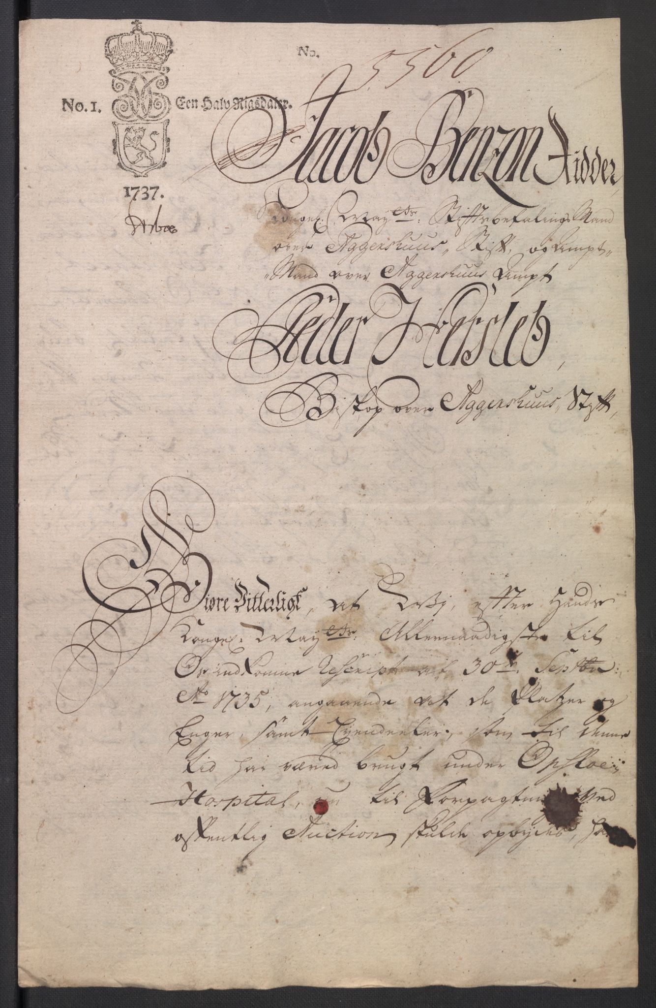 Oslo stiftsdireksjon, AV/SAO-A-11085/K/Kb/L0003/0002: Oslo Hospital / Auksjoner over Hospitalets eiendommer: Forpaktningen av plasser, tomter m.v., 1736-1737, p. 34