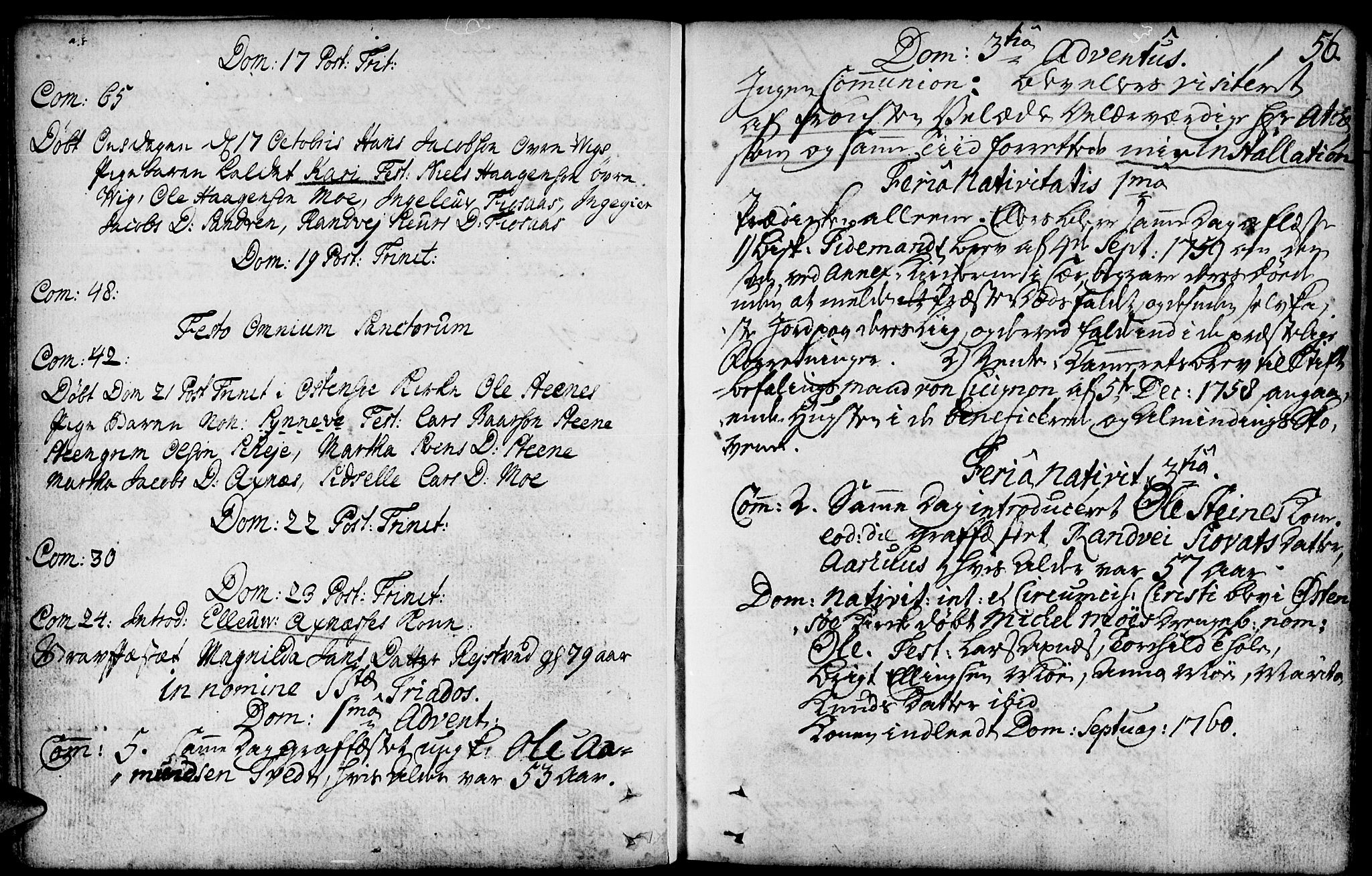 Kvam sokneprestembete, AV/SAB-A-76201/H/Haa: Parish register (official) no. A 3, 1743-1795, p. 56