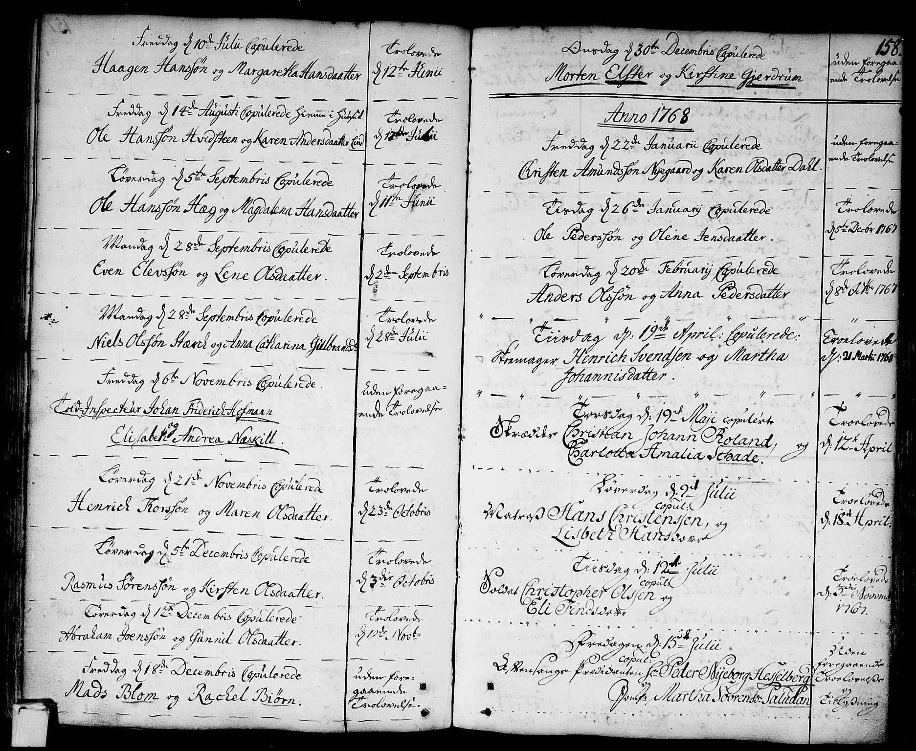 Strømsø kirkebøker, AV/SAKO-A-246/F/Fa/L0009: Parish register (official) no. I 9, 1752-1791, p. 158