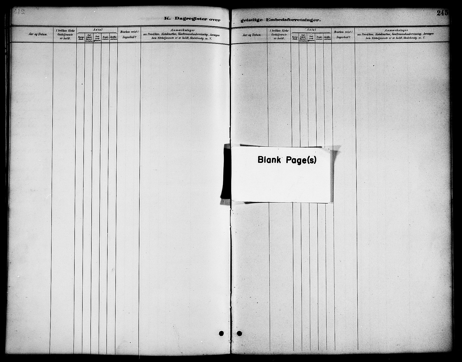 Ministerialprotokoller, klokkerbøker og fødselsregistre - Nordland, AV/SAT-A-1459/819/L0277: Parish register (copy) no. 819C03, 1888-1917, p. 245