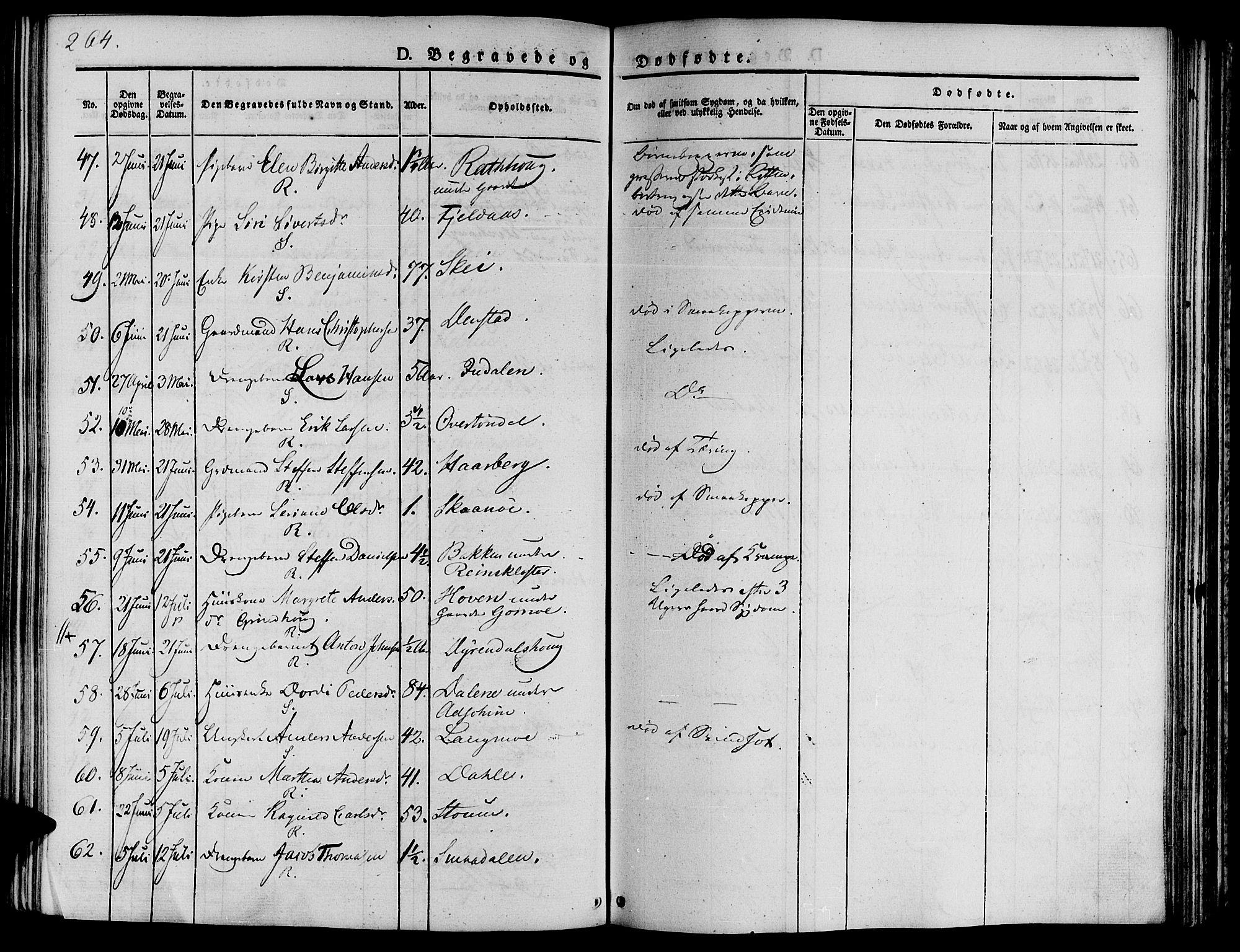 Ministerialprotokoller, klokkerbøker og fødselsregistre - Sør-Trøndelag, AV/SAT-A-1456/646/L0610: Parish register (official) no. 646A08, 1837-1847, p. 264