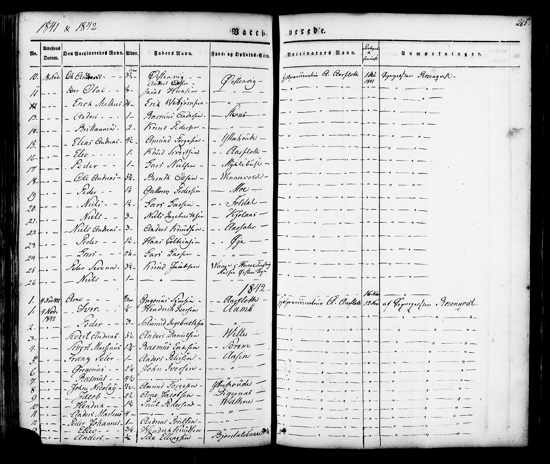 Ministerialprotokoller, klokkerbøker og fødselsregistre - Møre og Romsdal, AV/SAT-A-1454/513/L0174: Parish register (official) no. 513A01, 1831-1855, p. 265