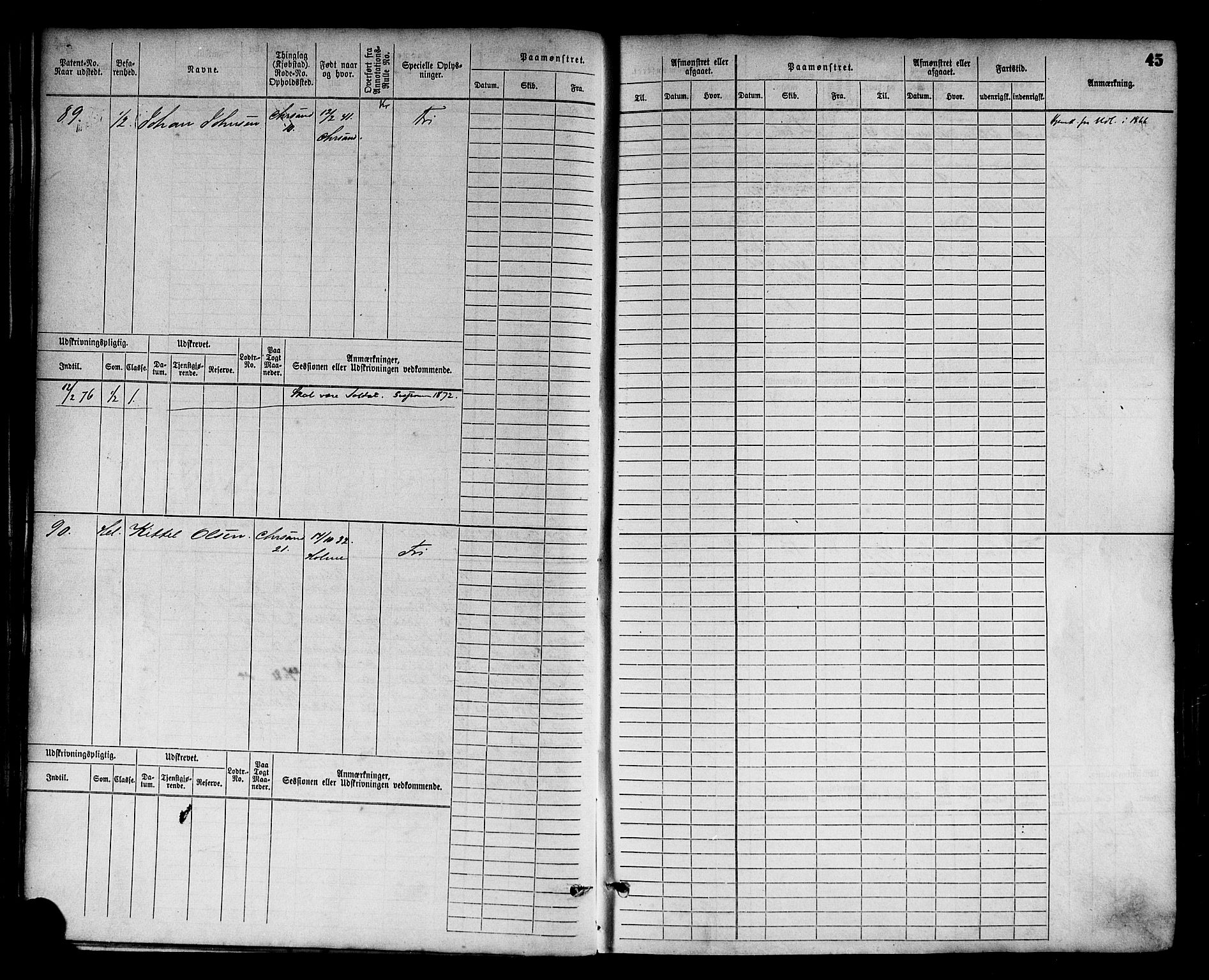 Kristiansand mønstringskrets, AV/SAK-2031-0015/F/Fb/L0003: Hovedrulle nr 1-762, I-10, 1860-1911, p. 55