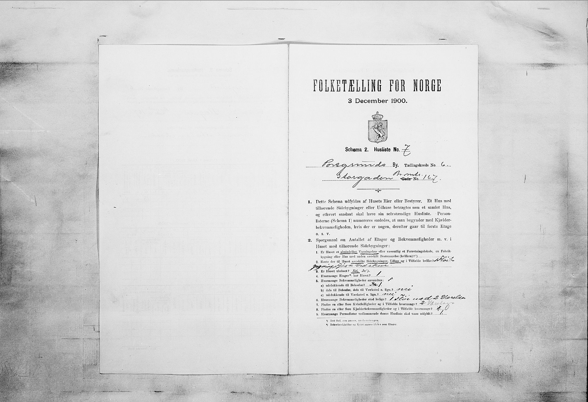 SAKO, 1900 census for Porsgrunn, 1900, p. 933