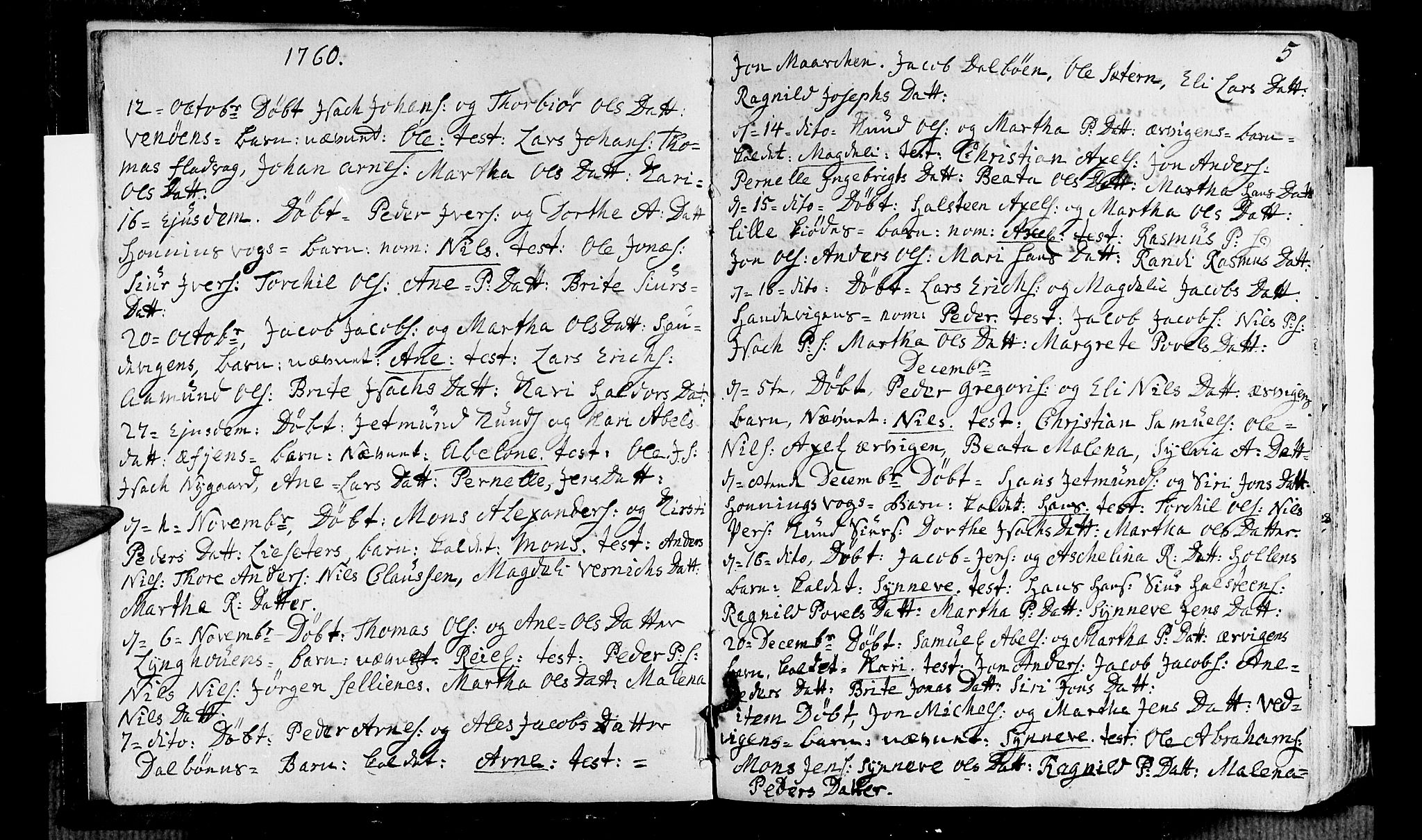 Selje sokneprestembete, AV/SAB-A-99938/H/Ha/Haa/Haaa: Parish register (official) no. A 5, 1760-1782, p. 5