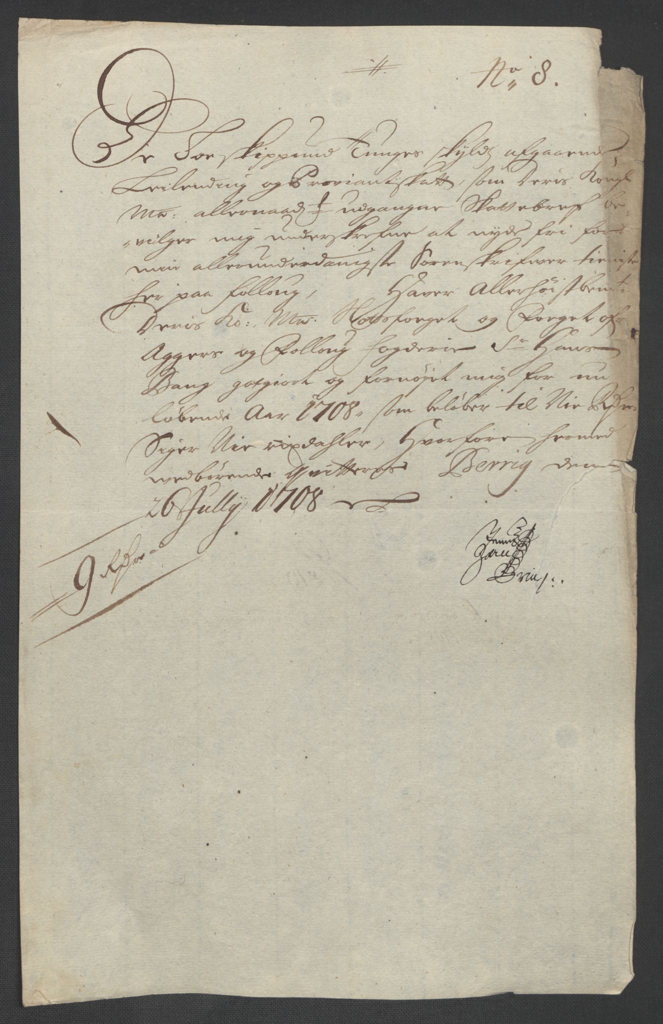 Rentekammeret inntil 1814, Reviderte regnskaper, Fogderegnskap, AV/RA-EA-4092/R10/L0447: Fogderegnskap Aker og Follo, 1707-1709, p. 355