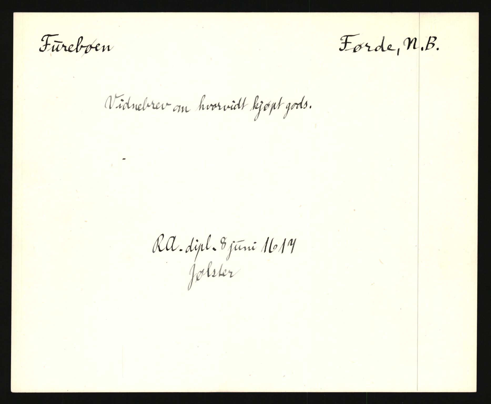 Riksarkivets diplomsamling, AV/RA-EA-5965/F35/F35e/L0030: Registreringssedler Sogn og Fjordane, 1400-1700, p. 387