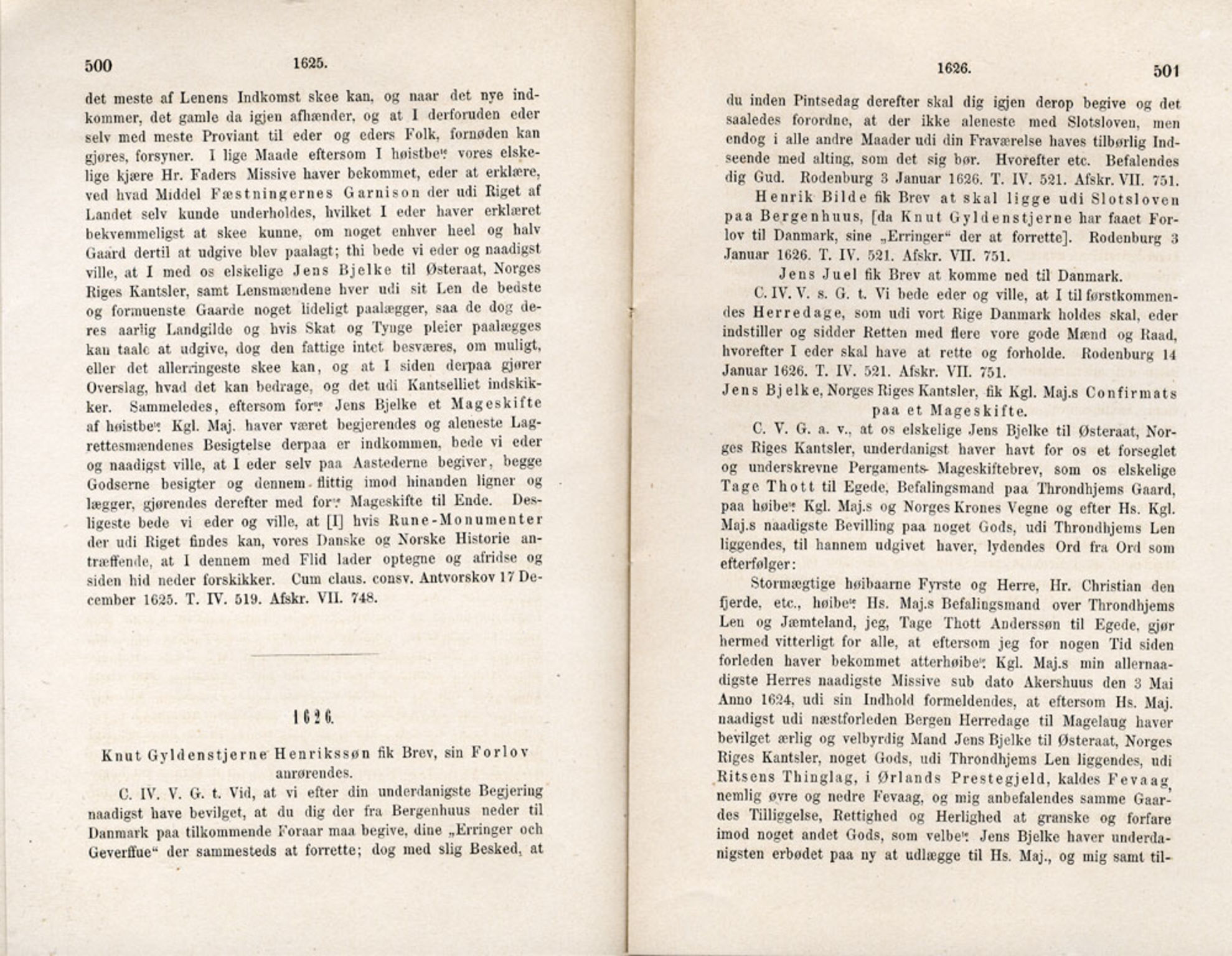 Publikasjoner utgitt av Det Norske Historiske Kildeskriftfond, PUBL/-/-/-: Norske Rigs-Registranter, bind 5, 1619-1627, p. 500-501