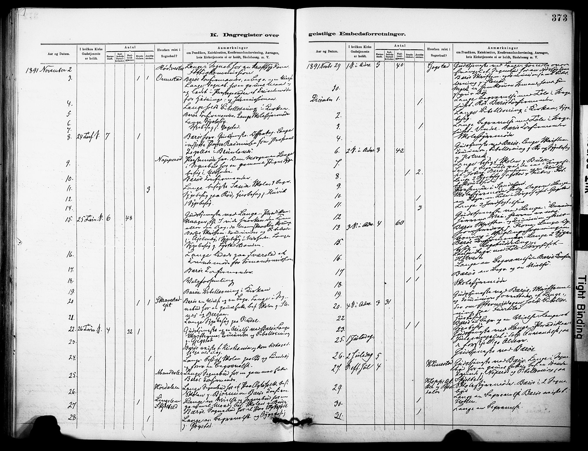 Sandar kirkebøker, AV/SAKO-A-243/F/Fa/L0013: Parish register (official) no. 13, 1883-1895, p. 373