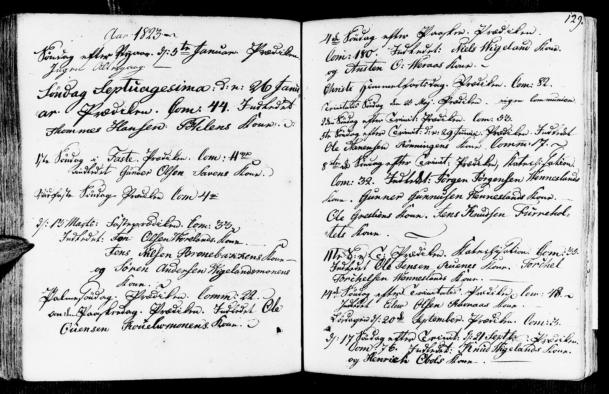 Vennesla sokneprestkontor, AV/SAK-1111-0045/Fa/Fab/L0002: Parish register (official) no. A 2, 1794-1834, p. 129