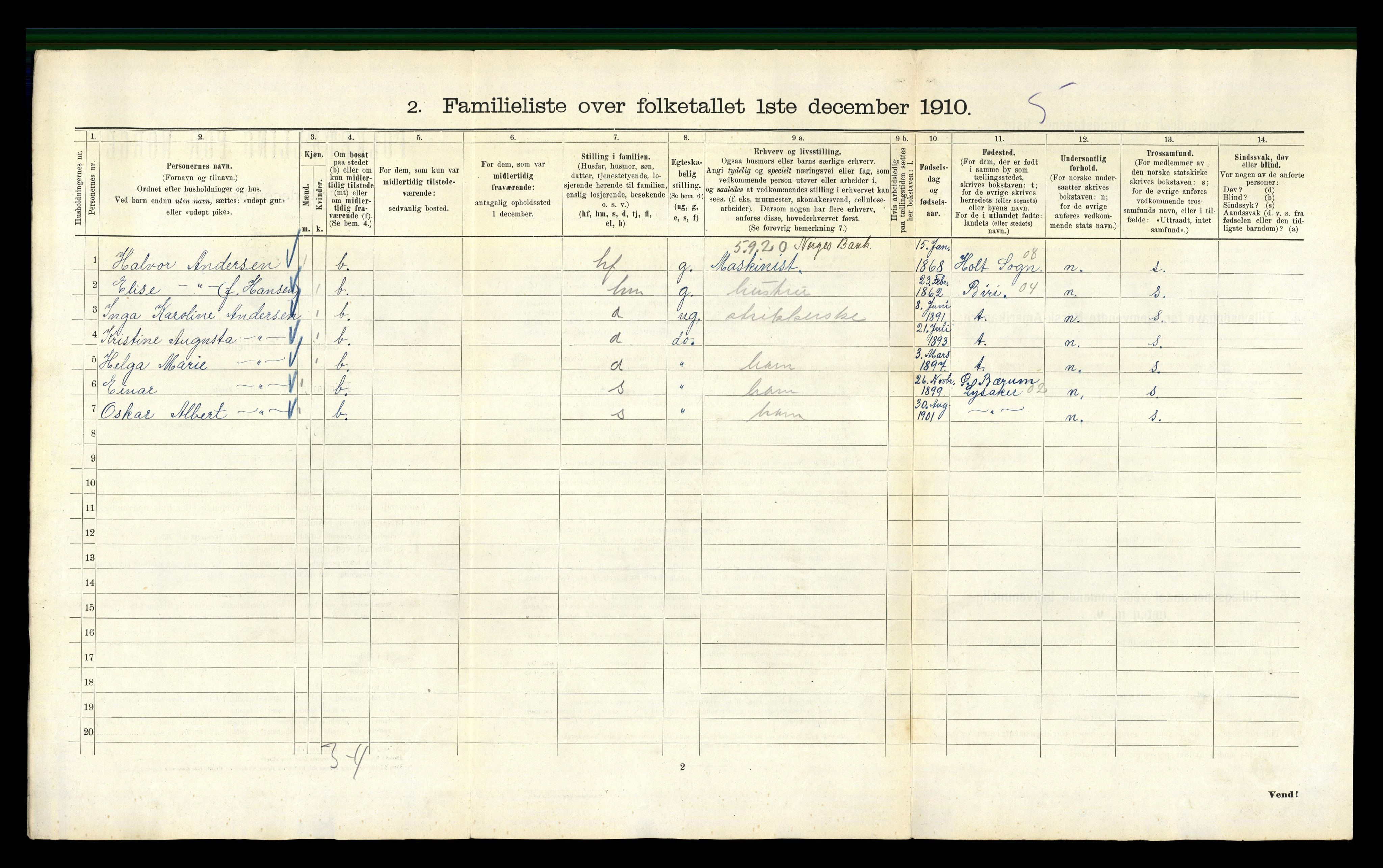 RA, 1910 census for Kristiania, 1910, p. 4508