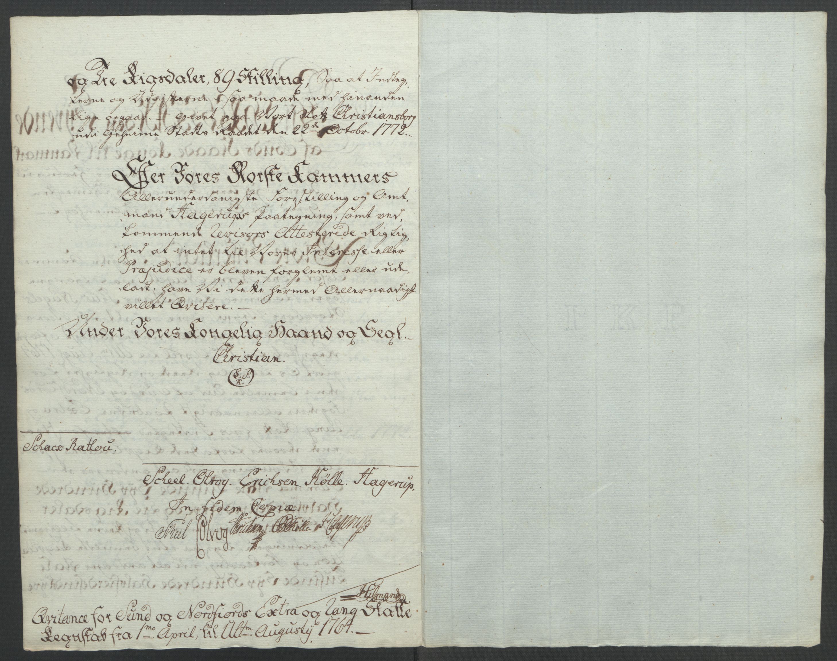 Rentekammeret inntil 1814, Reviderte regnskaper, Fogderegnskap, AV/RA-EA-4092/R53/L3550: Ekstraskatten Sunn- og Nordfjord, 1762-1771, p. 104