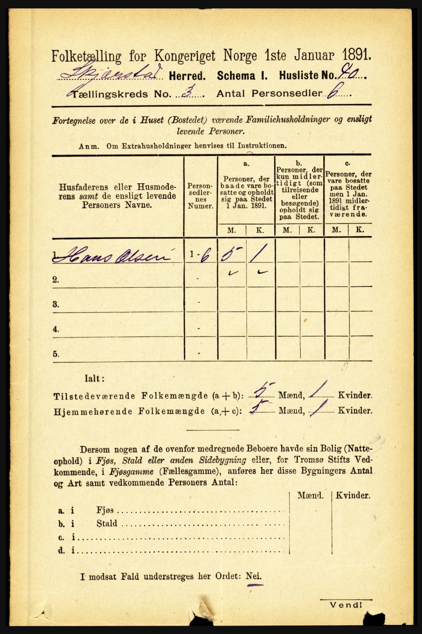 RA, 1891 census for 1842 Skjerstad, 1891, p. 729