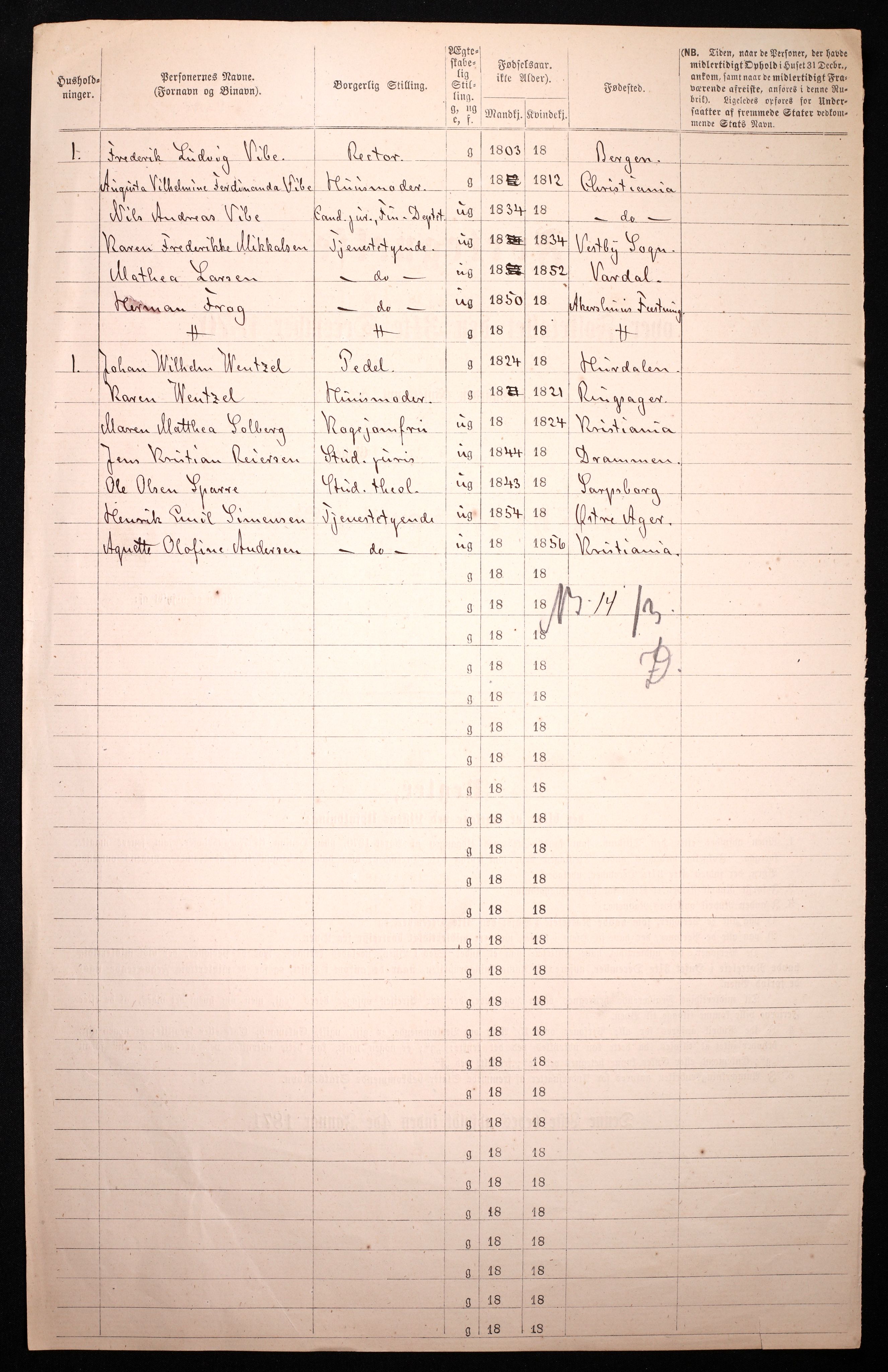 RA, 1870 census for 0301 Kristiania, 1870, p. 130