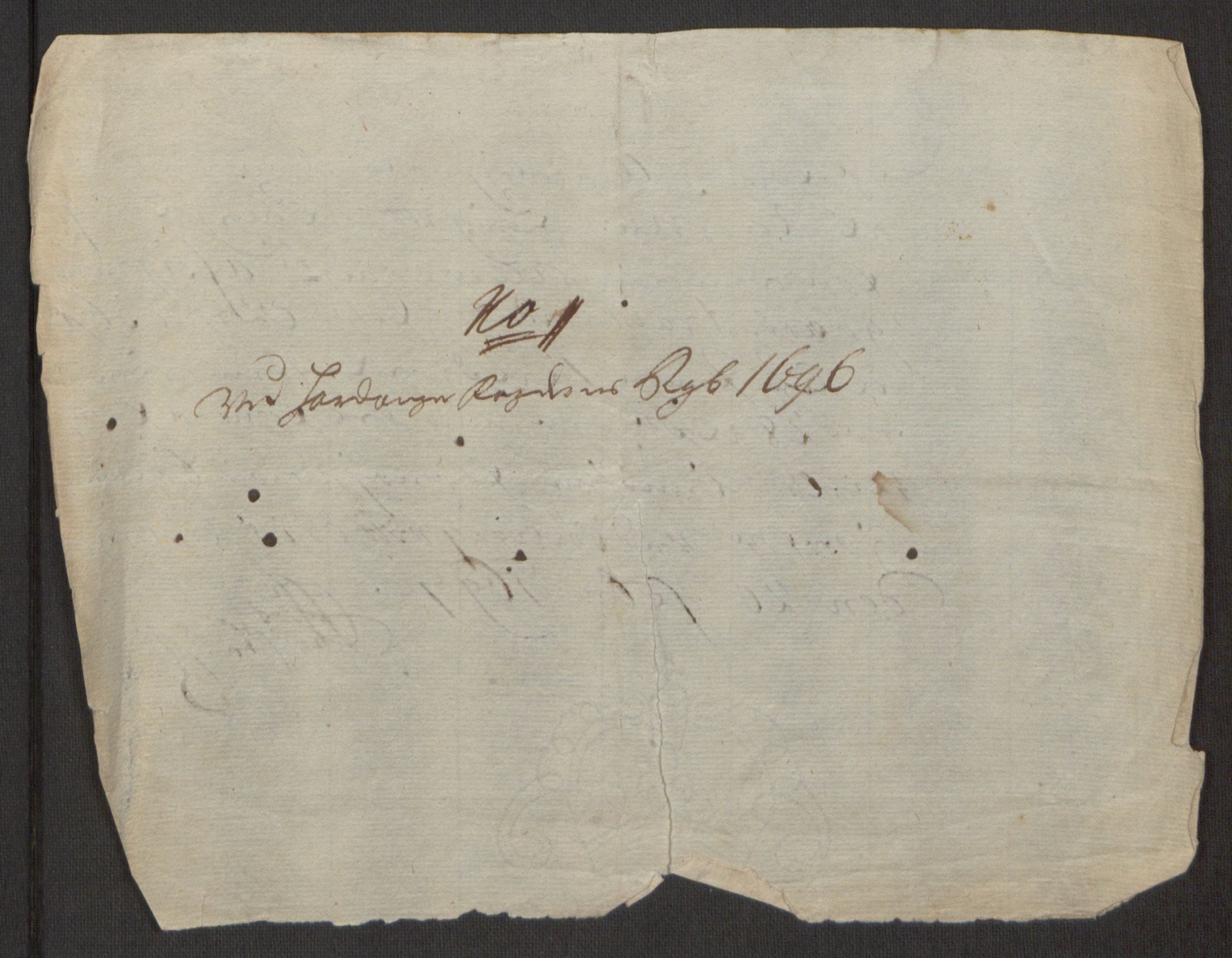 Rentekammeret inntil 1814, Reviderte regnskaper, Fogderegnskap, RA/EA-4092/R48/L2976: Fogderegnskap Sunnhordland og Hardanger, 1695-1696, p. 475