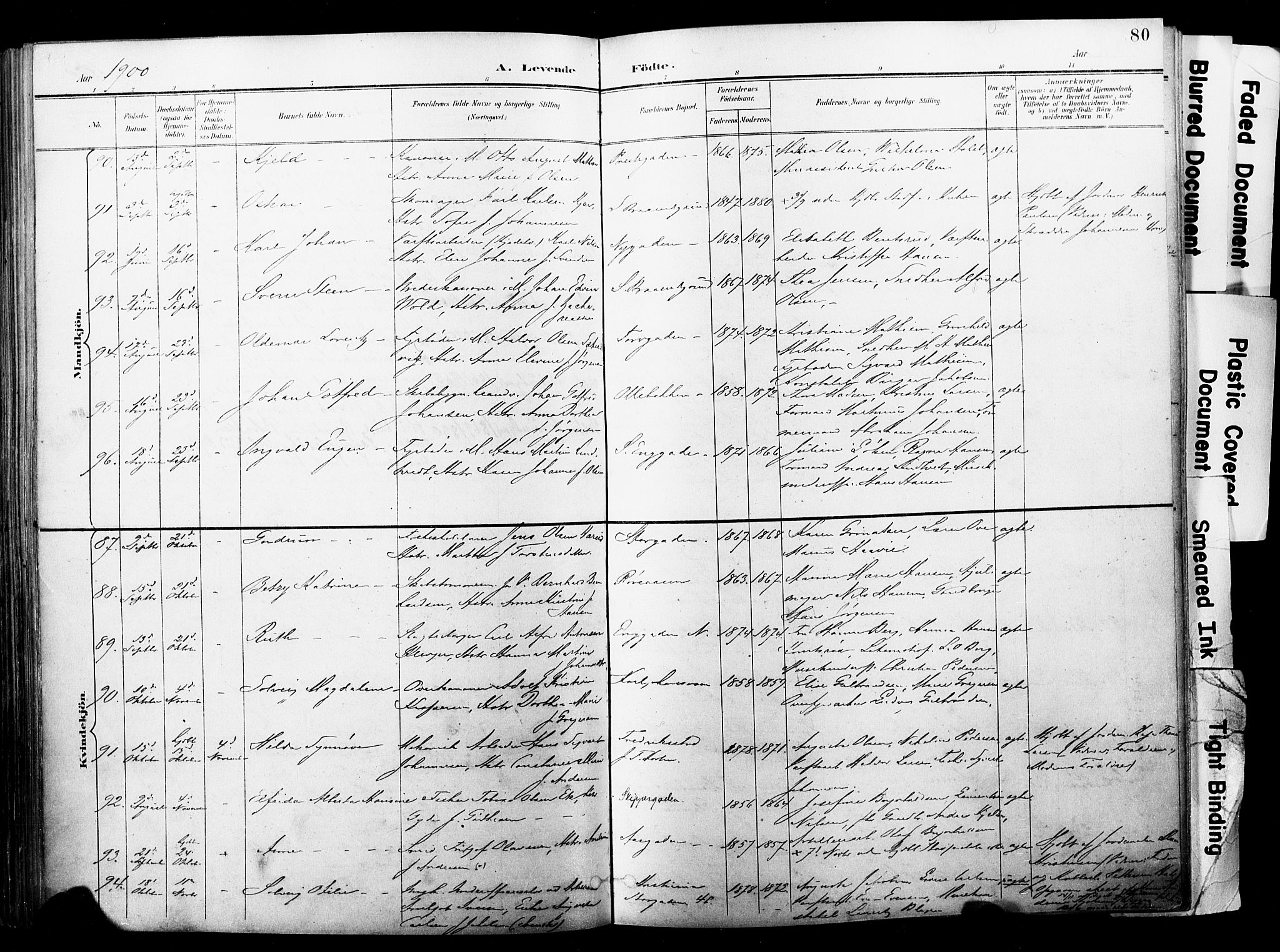 Horten kirkebøker, AV/SAKO-A-348/F/Fa/L0005: Parish register (official) no. 5, 1896-1904, p. 80