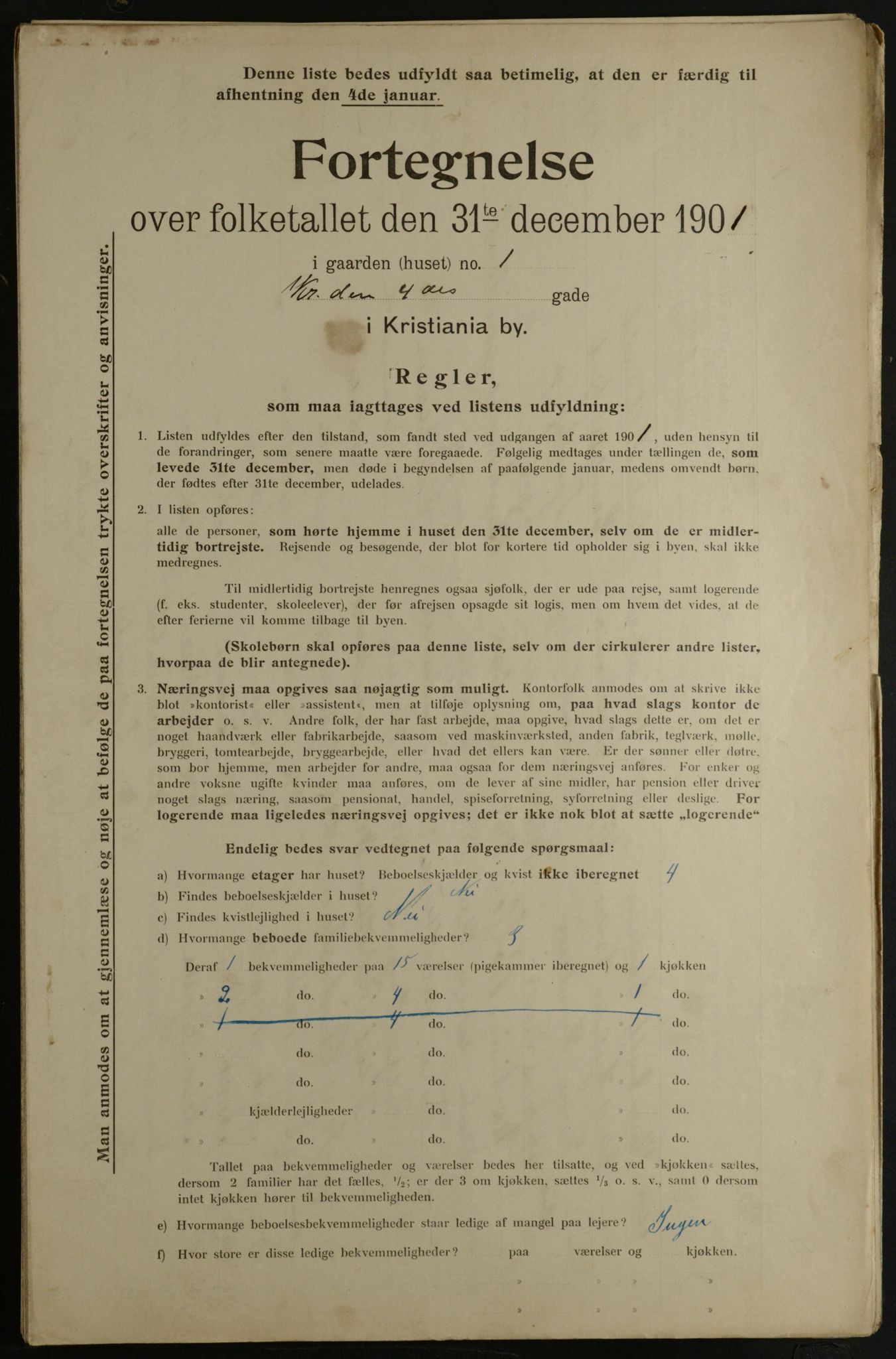 OBA, Municipal Census 1901 for Kristiania, 1901, p. 8324