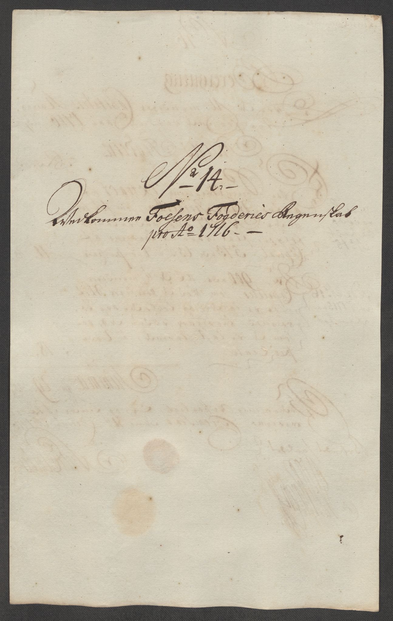 Rentekammeret inntil 1814, Reviderte regnskaper, Fogderegnskap, AV/RA-EA-4092/R57/L3864: Fogderegnskap Fosen, 1716, p. 144