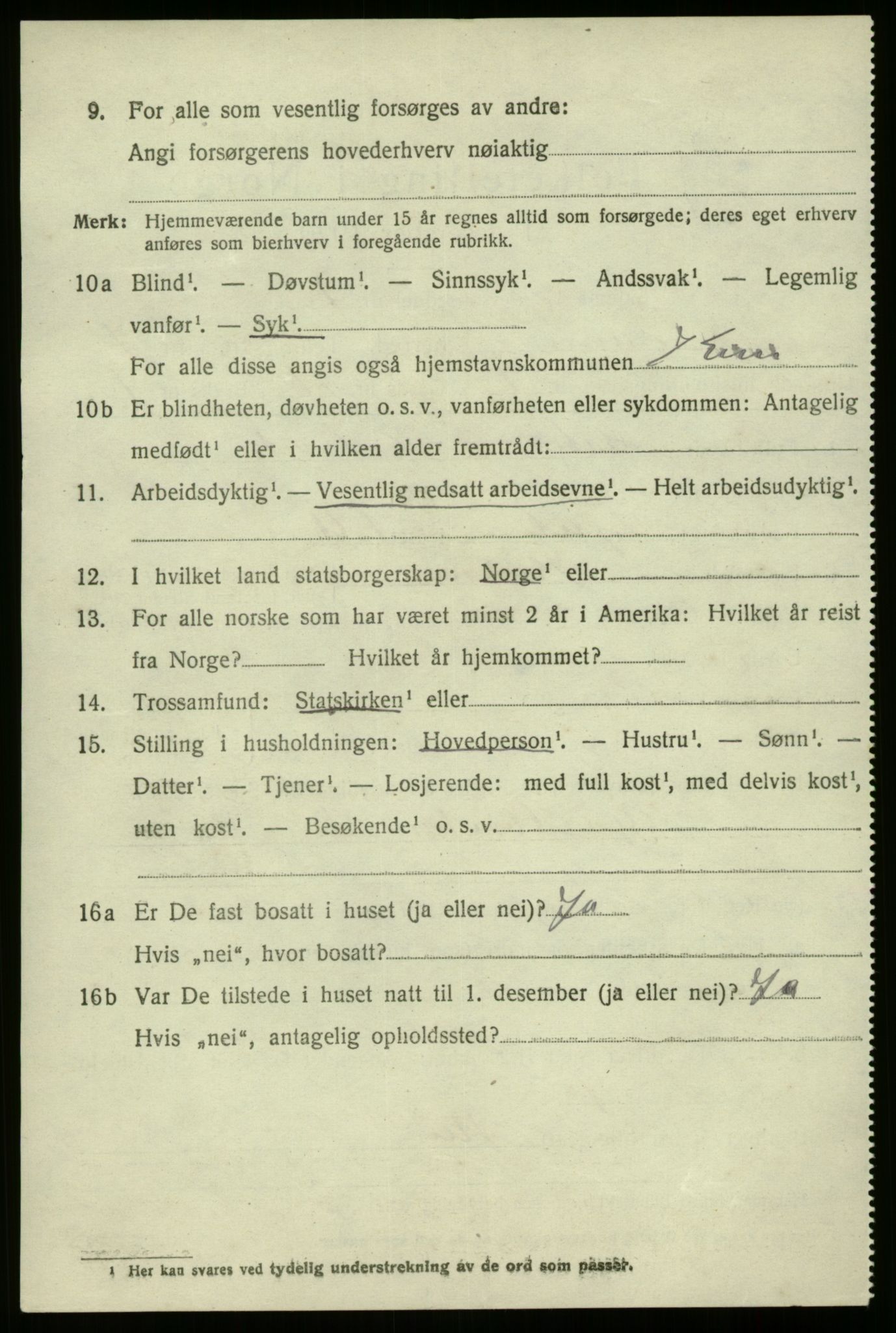 SAB, 1920 census for Kinn, 1920, p. 8706