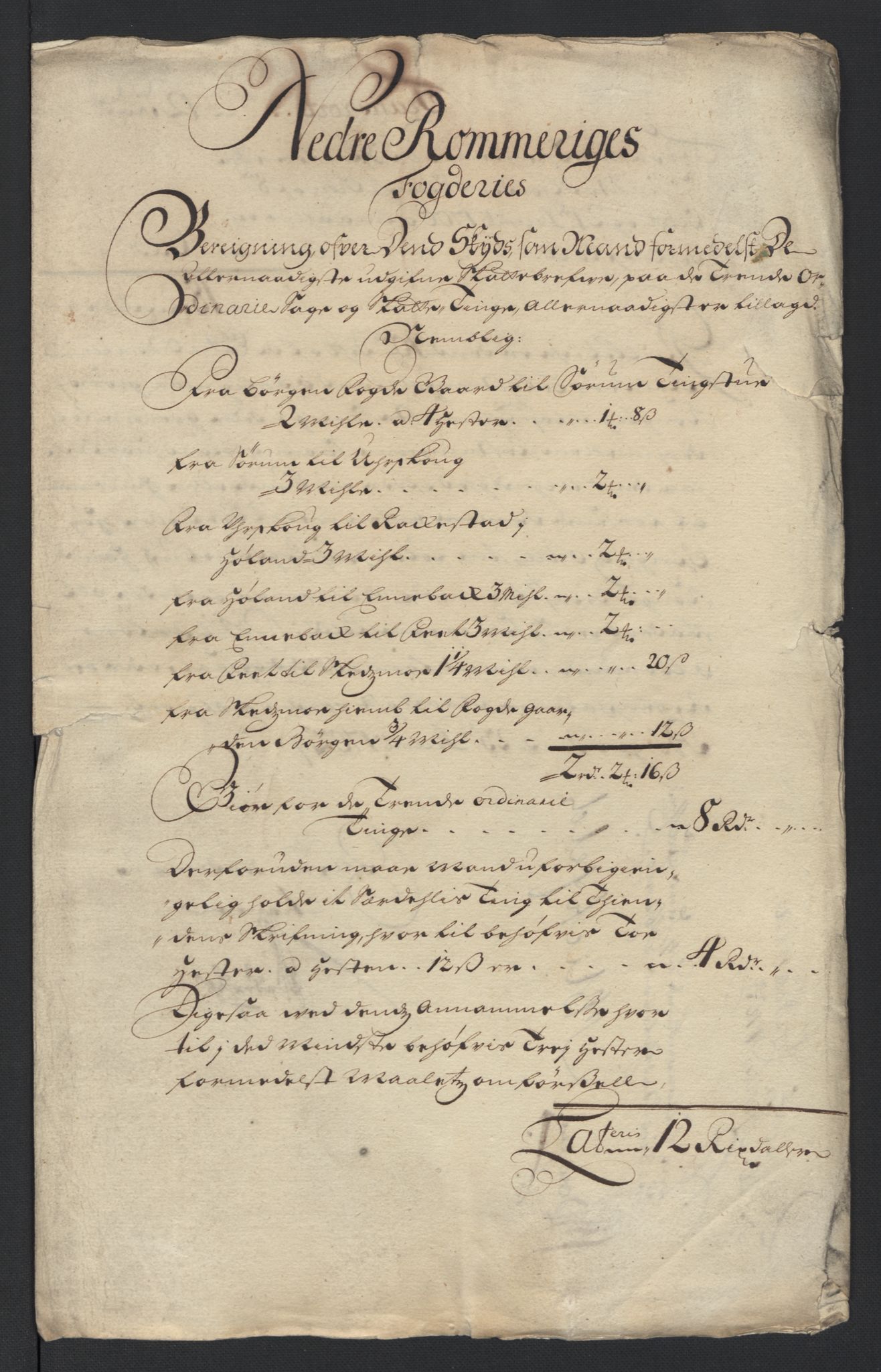 Rentekammeret inntil 1814, Reviderte regnskaper, Fogderegnskap, AV/RA-EA-4092/R11/L0585: Fogderegnskap Nedre Romerike, 1702, p. 247