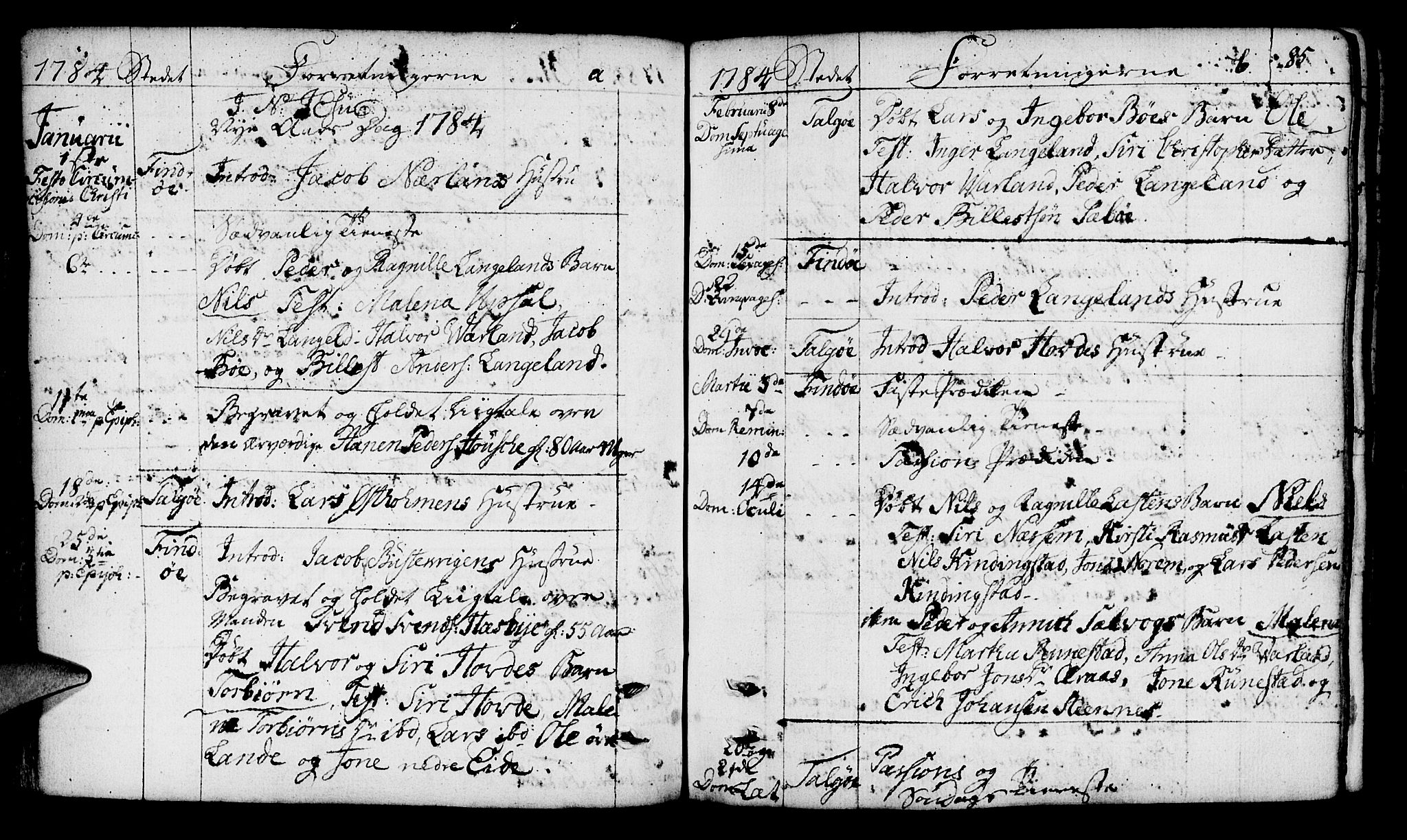 Finnøy sokneprestkontor, AV/SAST-A-101825/H/Ha/Haa/L0005: Parish register (official) no. A 5, 1773-1816, p. 85