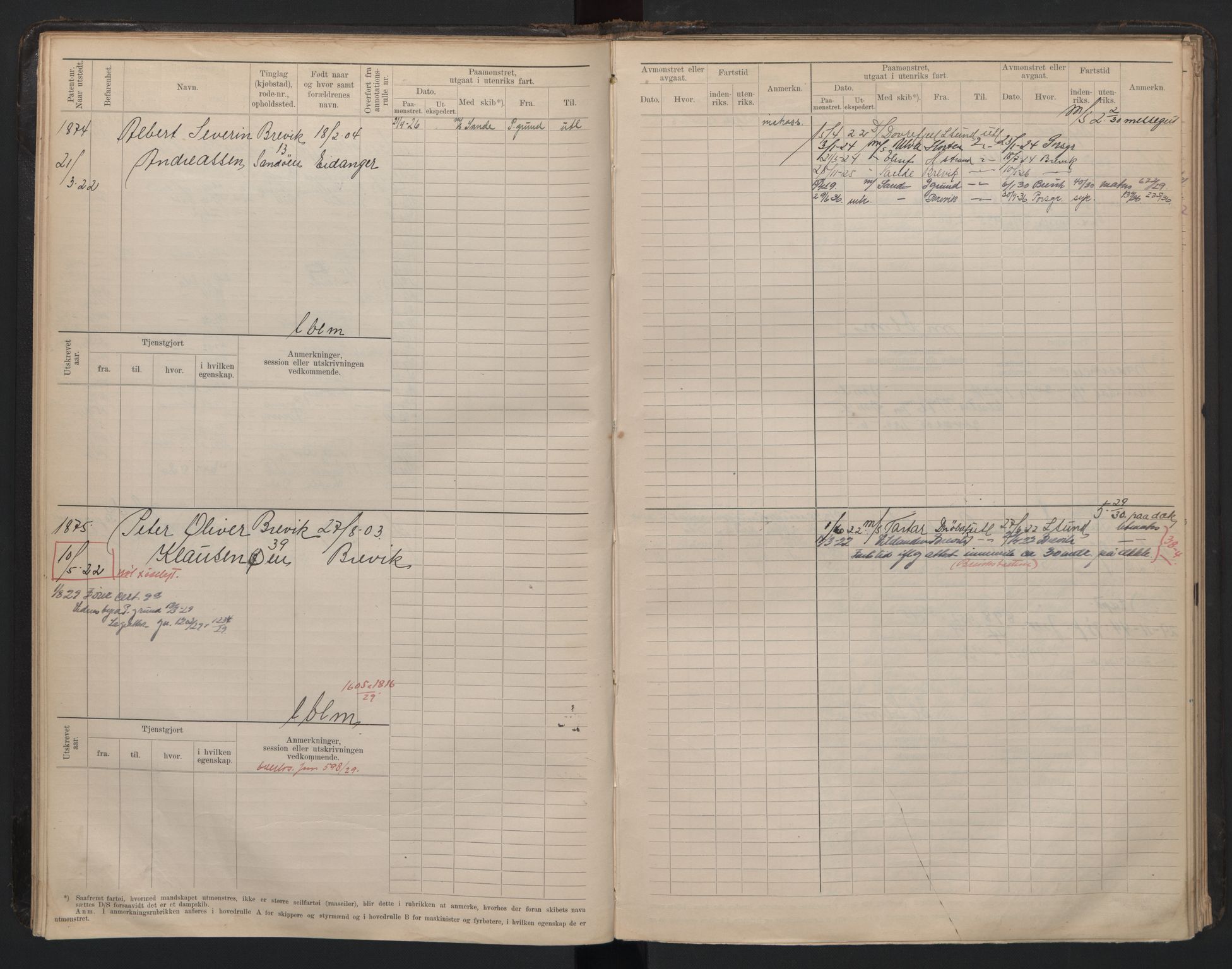 Brevik innrulleringskontor, AV/SAKO-A-833/F/Fb/L0006: Hovedrulle, 1916-1948, p. 28