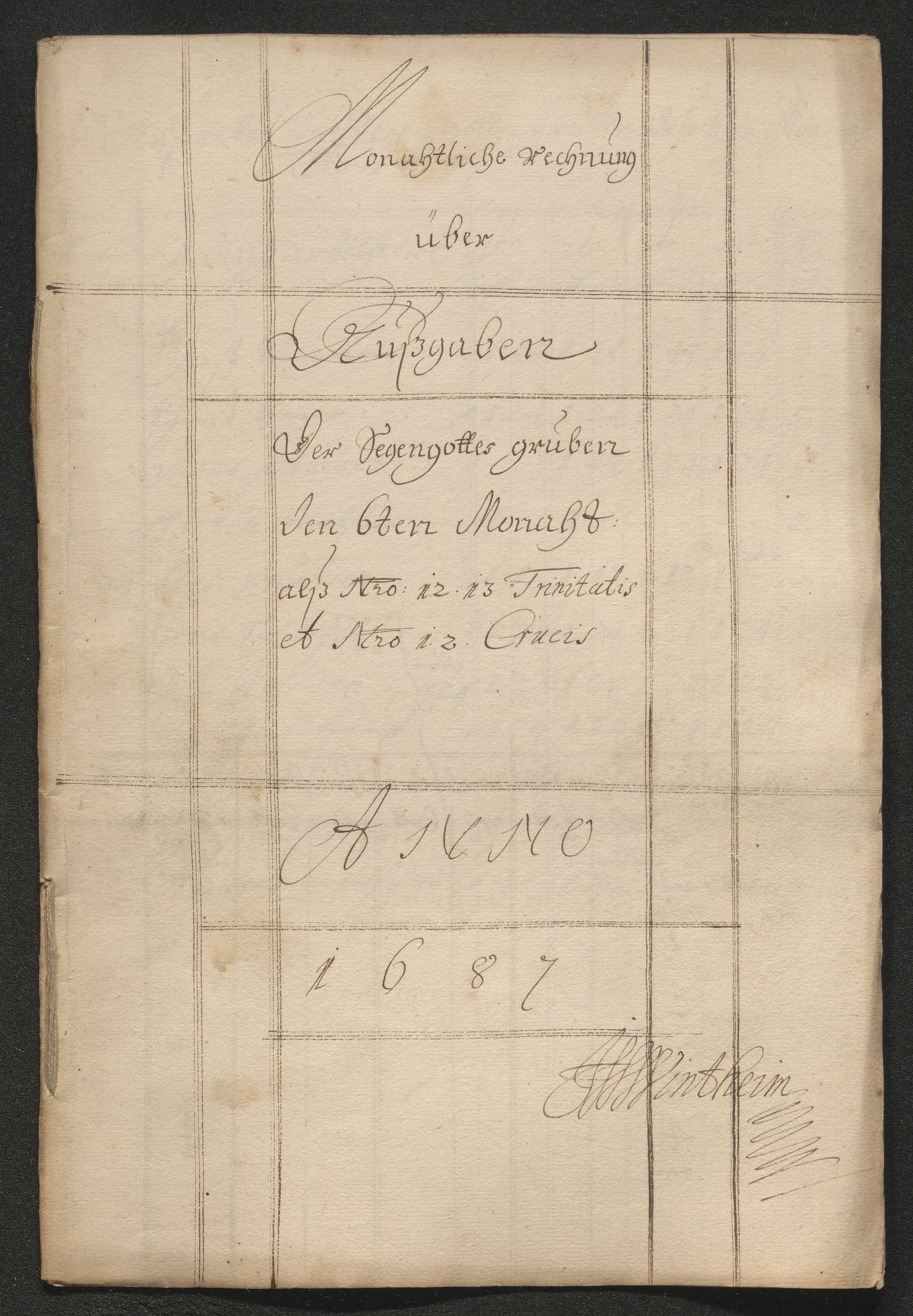 Kongsberg Sølvverk 1623-1816, SAKO/EA-3135/001/D/Dc/Dcd/L0063: Utgiftsregnskap for gruver m.m. , 1687, p. 219