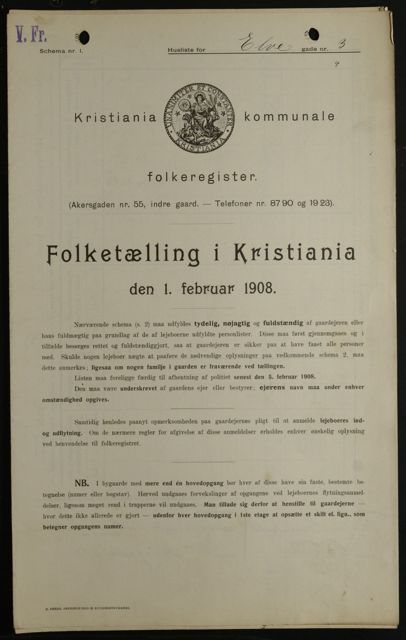 OBA, Municipal Census 1908 for Kristiania, 1908, p. 19026