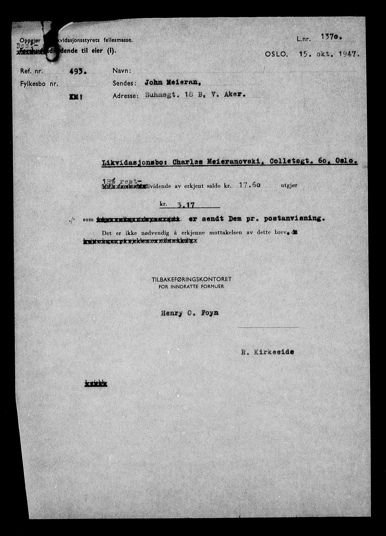 Justisdepartementet, Tilbakeføringskontoret for inndratte formuer, AV/RA-S-1564/H/Hc/Hcc/L0962: --, 1945-1947, p. 840