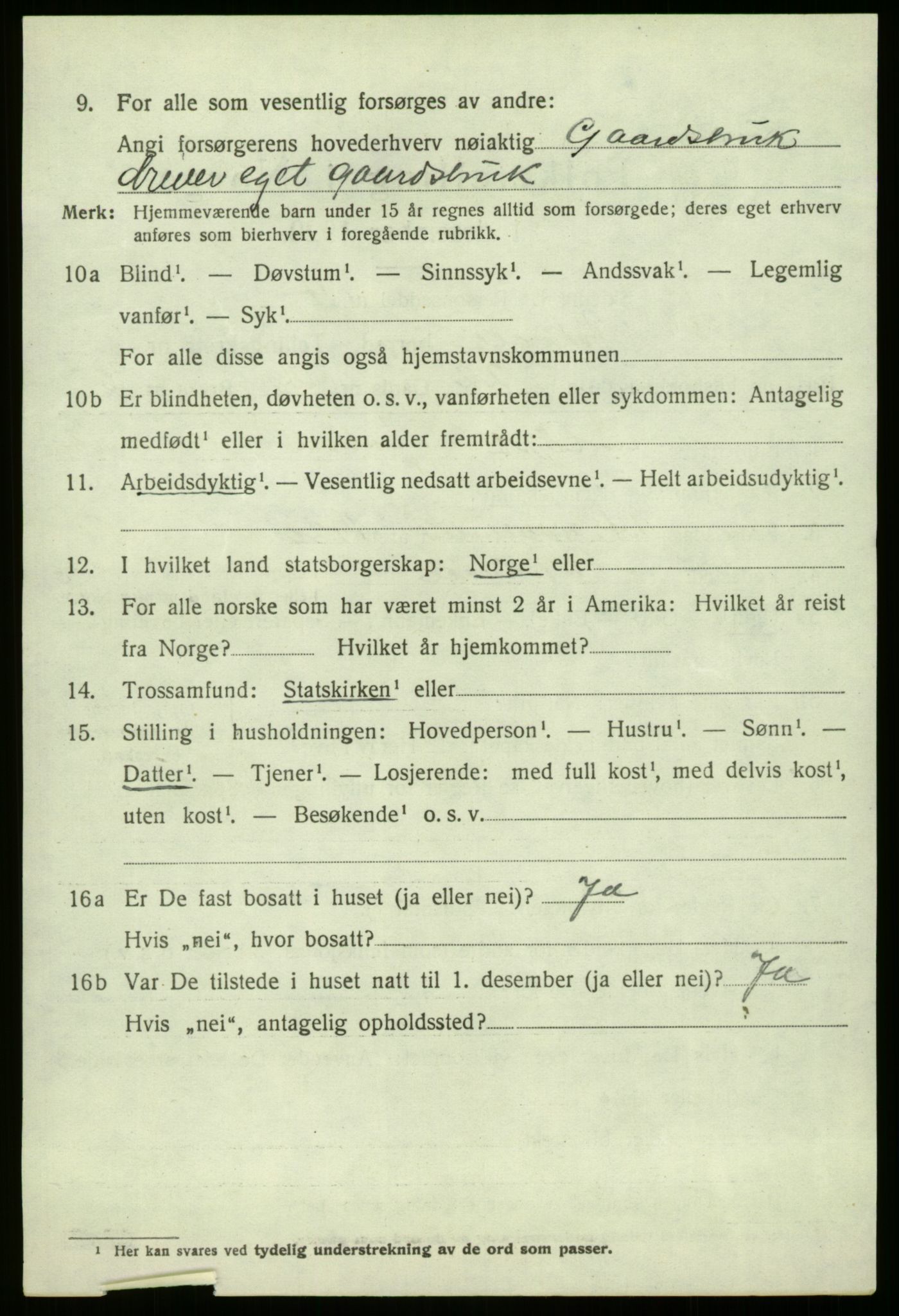 SAB, 1920 census for Askvoll, 1920, p. 3865