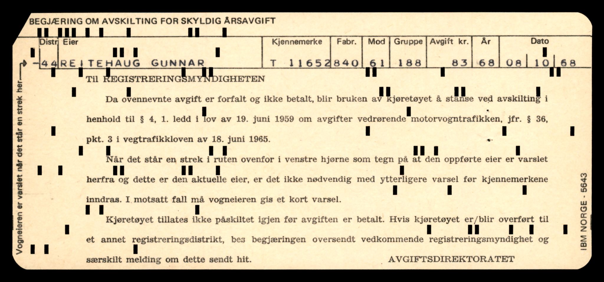 Møre og Romsdal vegkontor - Ålesund trafikkstasjon, AV/SAT-A-4099/F/Fe/L0030: Registreringskort for kjøretøy T 11620 - T 11799, 1927-1998, p. 371