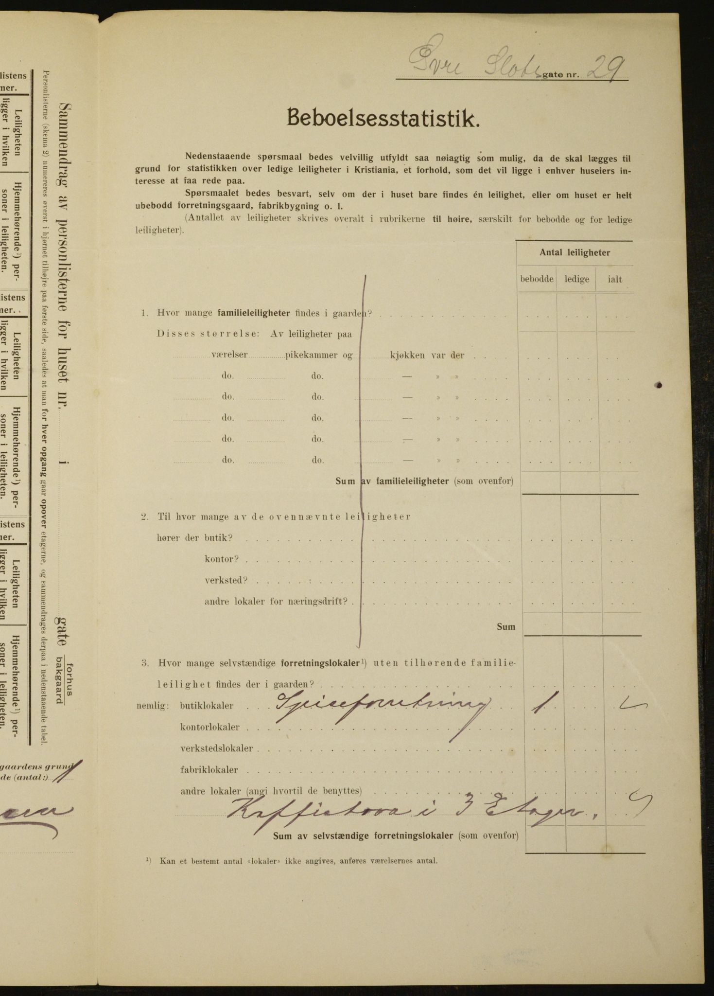 OBA, Municipal Census 1910 for Kristiania, 1910, p. 123258