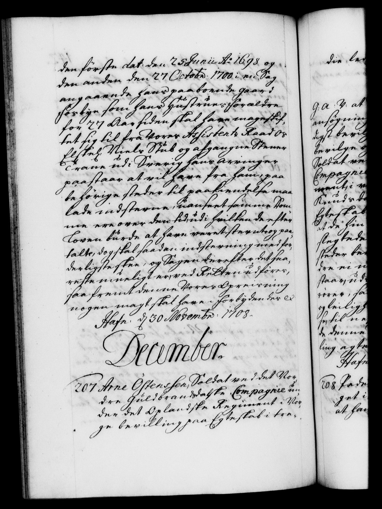 Danske Kanselli 1572-1799, AV/RA-EA-3023/F/Fc/Fca/Fcaa/L0020: Norske registre, 1708-1711, p. 142b