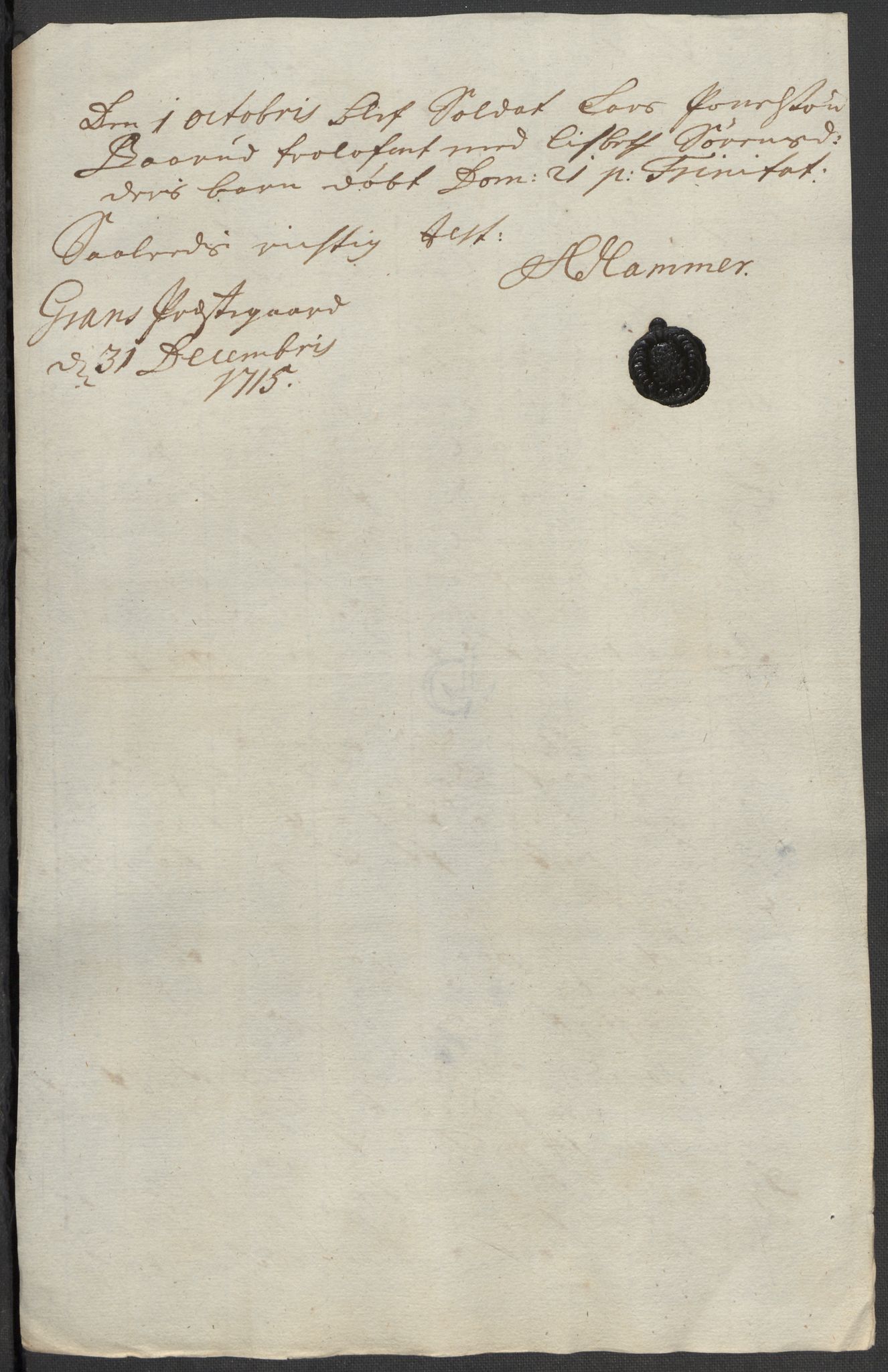 Rentekammeret inntil 1814, Reviderte regnskaper, Fogderegnskap, AV/RA-EA-4092/R18/L1314: Fogderegnskap Hadeland, Toten og Valdres, 1715, p. 327