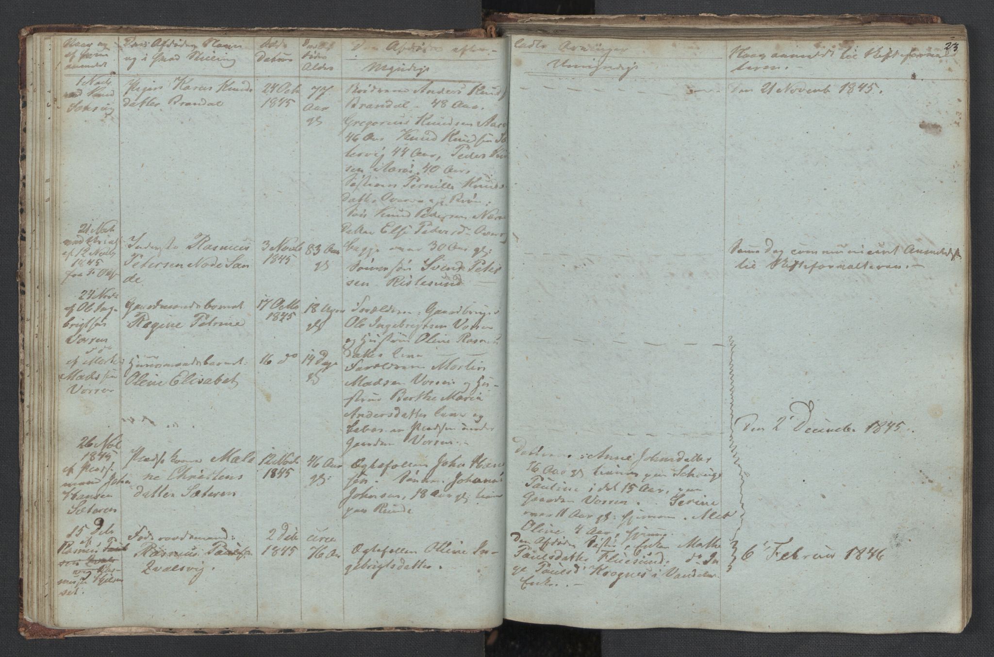 Herøy og Sande lensmannskontor, AV/SAT-A-5655/2/2/L0039: Dødsfallprotokoll, 1841-1856, p. 22b-23a