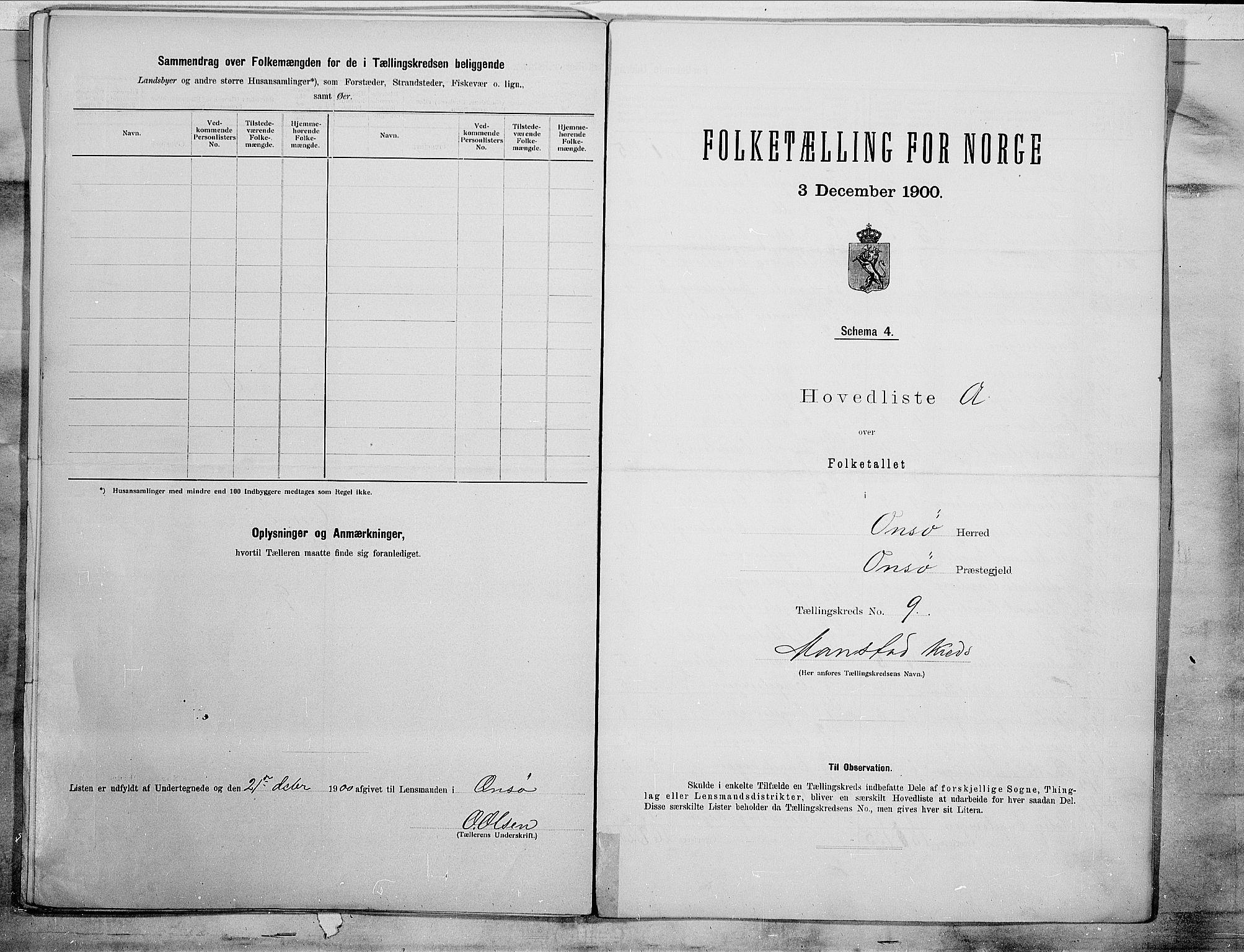 SAO, 1900 census for Onsøy, 1900, p. 30