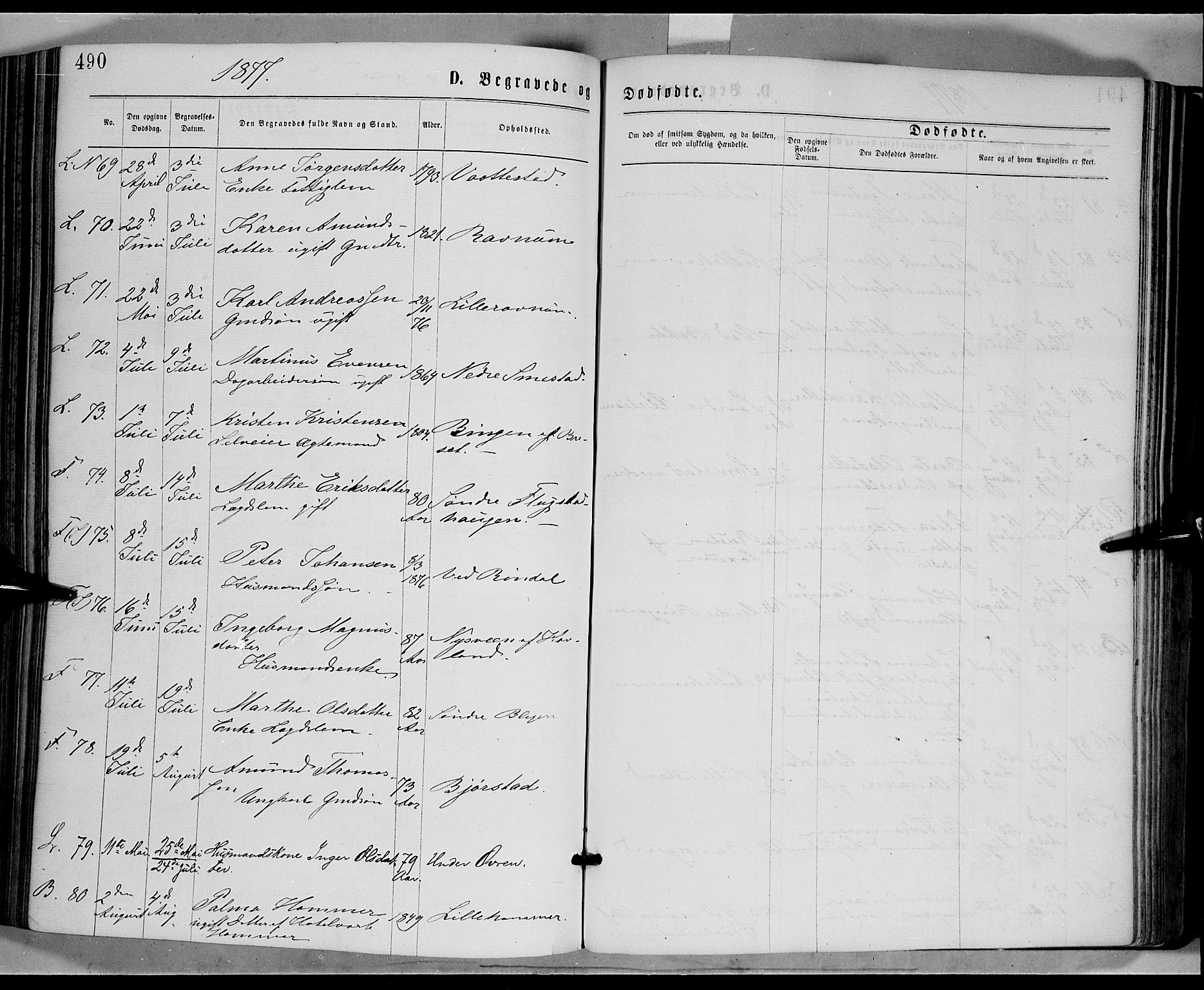 Fåberg prestekontor, AV/SAH-PREST-086/H/Ha/Haa/L0007: Parish register (official) no. 7, 1868-1878, p. 490
