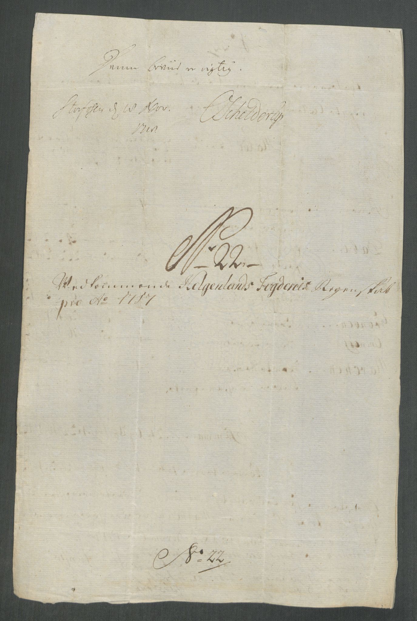 Rentekammeret inntil 1814, Reviderte regnskaper, Fogderegnskap, AV/RA-EA-4092/R65/L4515: Fogderegnskap Helgeland, 1717, p. 256