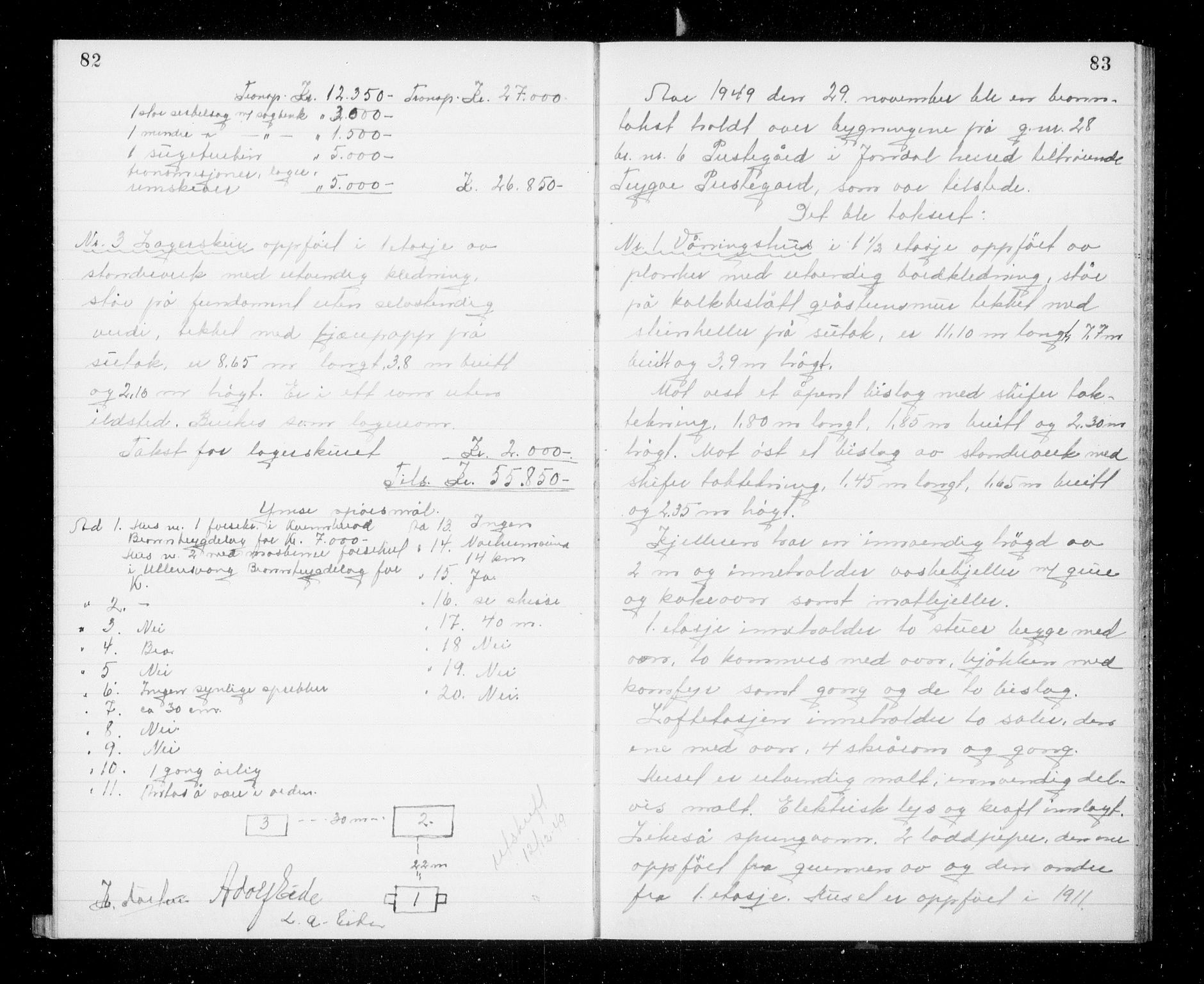 Lensmannen i Jondal, AV/SAB-A-33101/0012/L0003: Branntakstprotokoll, 1948-1951, p. 82-83