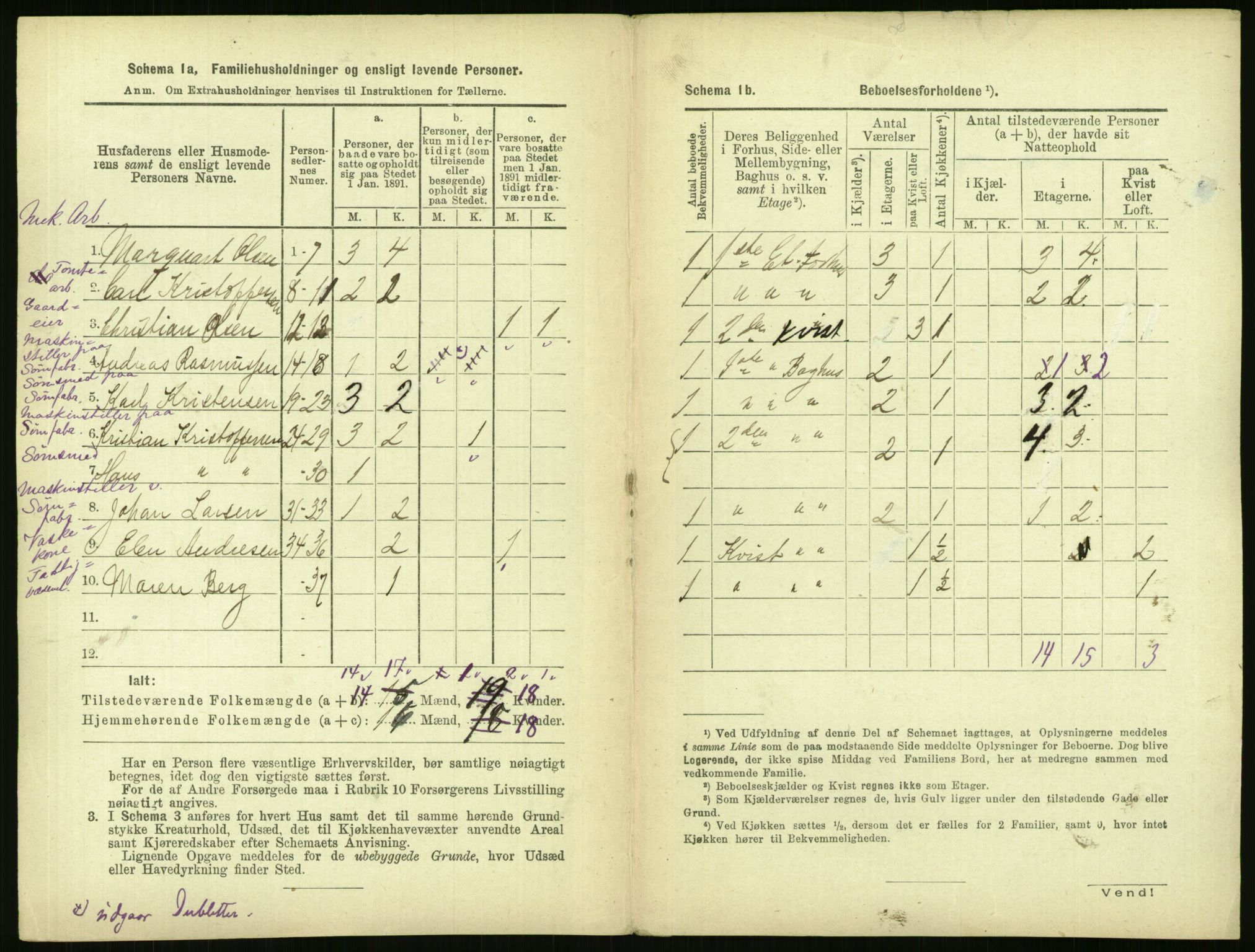 RA, 1891 census for 0301 Kristiania, 1891, p. 171467