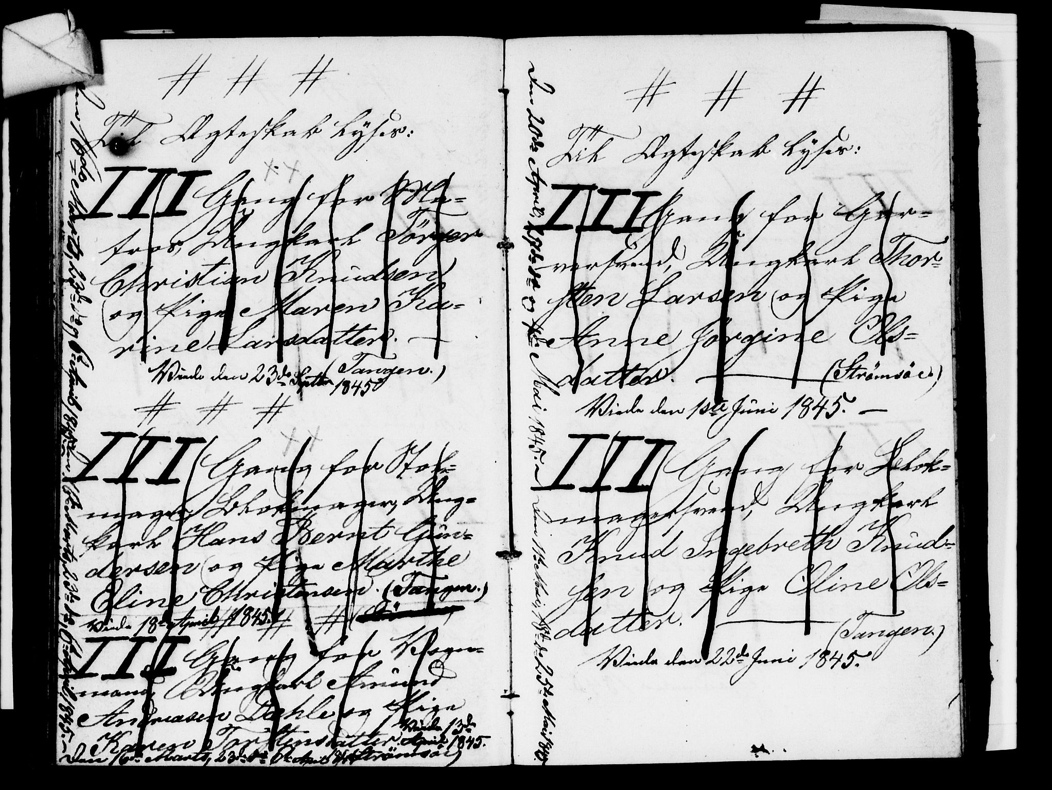 Strømsø kirkebøker, AV/SAKO-A-246/H/Ha/L0001: Banns register no. 1, 1836-1850